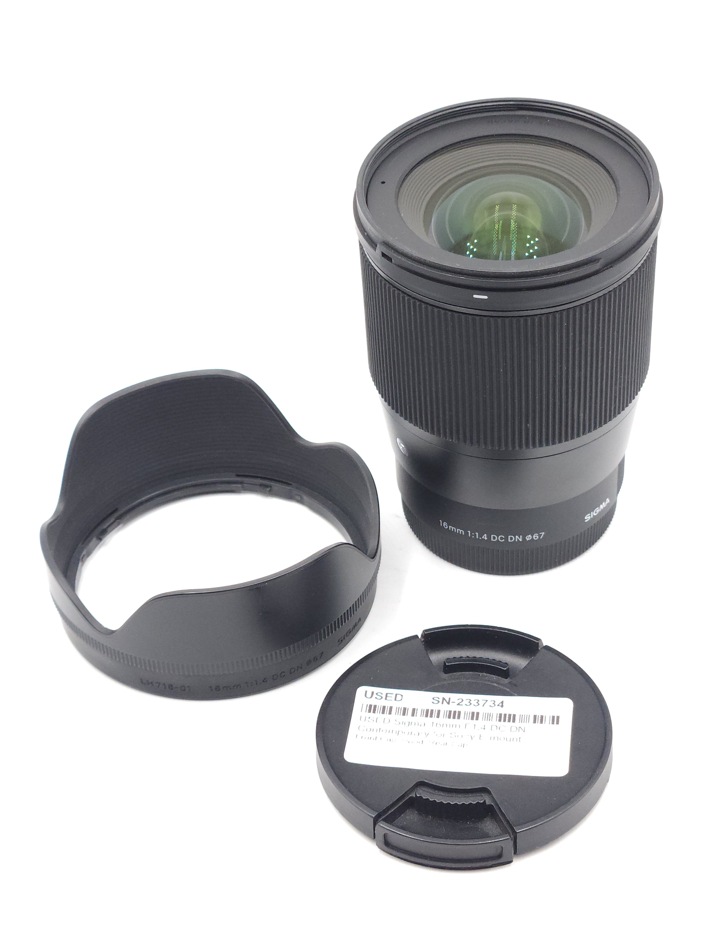 USED Sigma 16mm F1.4 DC DN Contemporary for Sony E mount