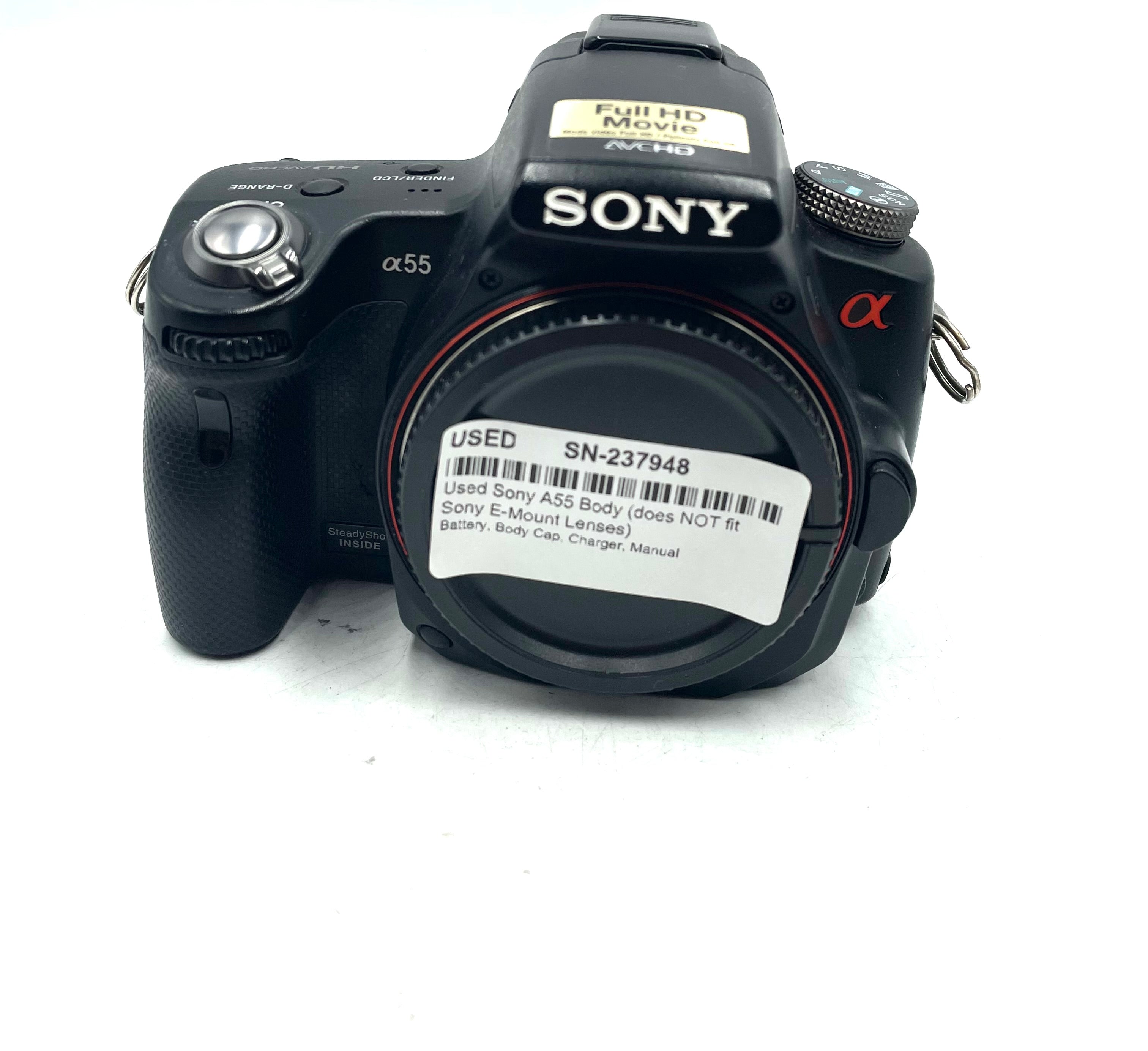 Used Sony A55 Body (does NOT fit Sony E-Mount Lenses)