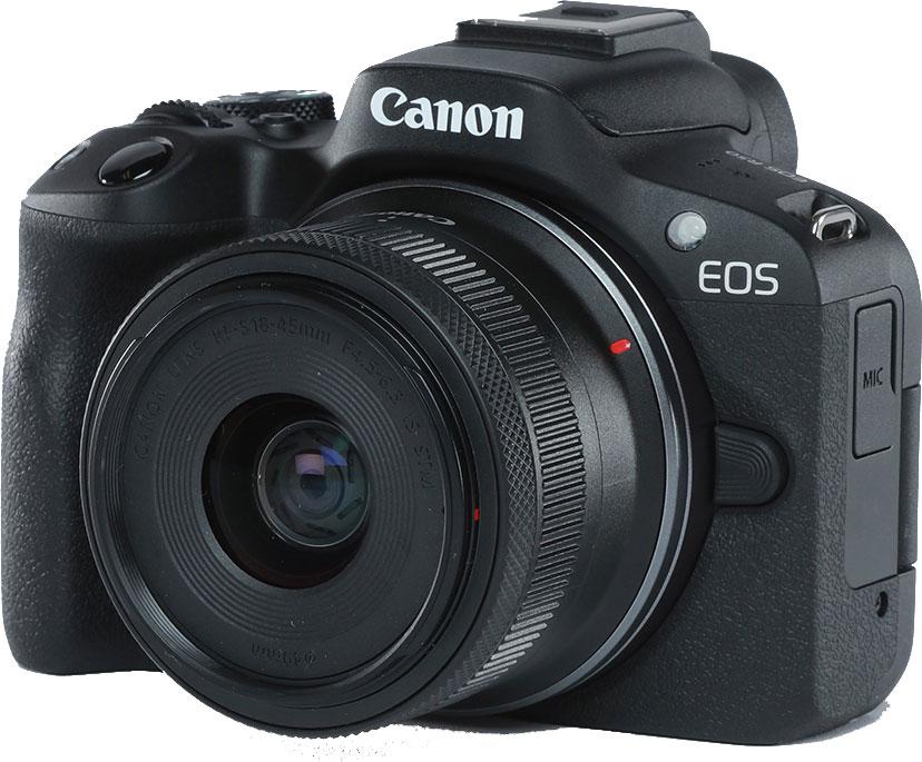 Canon EOS R50 Mirrorless Camera with RF-S 18-45mm F4.5-6.3 IS STM Lens (Black)