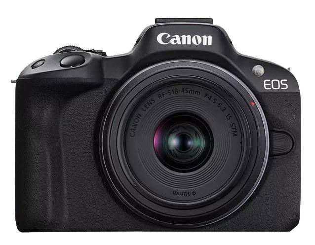 Canon EOS R50 Mirrorless Camera with RF-S 18-45mm F4.5-6.3 IS STM Lens (Black)