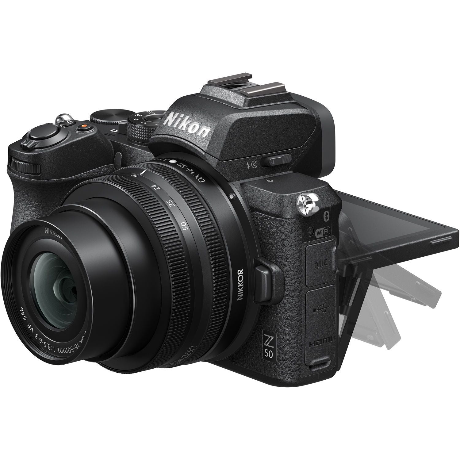 Nikon Z50 DX-format Mirrorless Camera  w/ 16-50mm F3.5-6.3 Nikkor Z DX Lens & 50-250mm F4.5-6.3 VR NIKKOR Z DX Lens