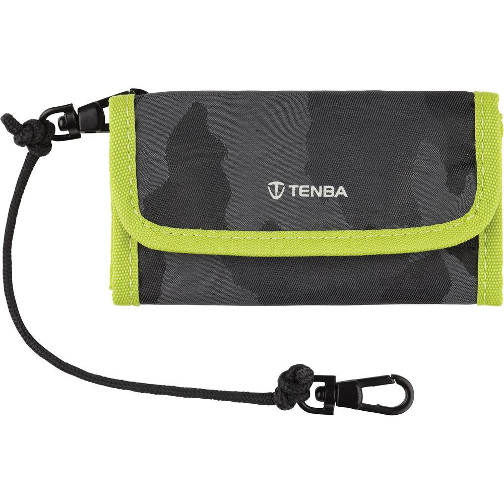 Tenba Reload CF 6 Card Wallet (Black Camo/Lime)