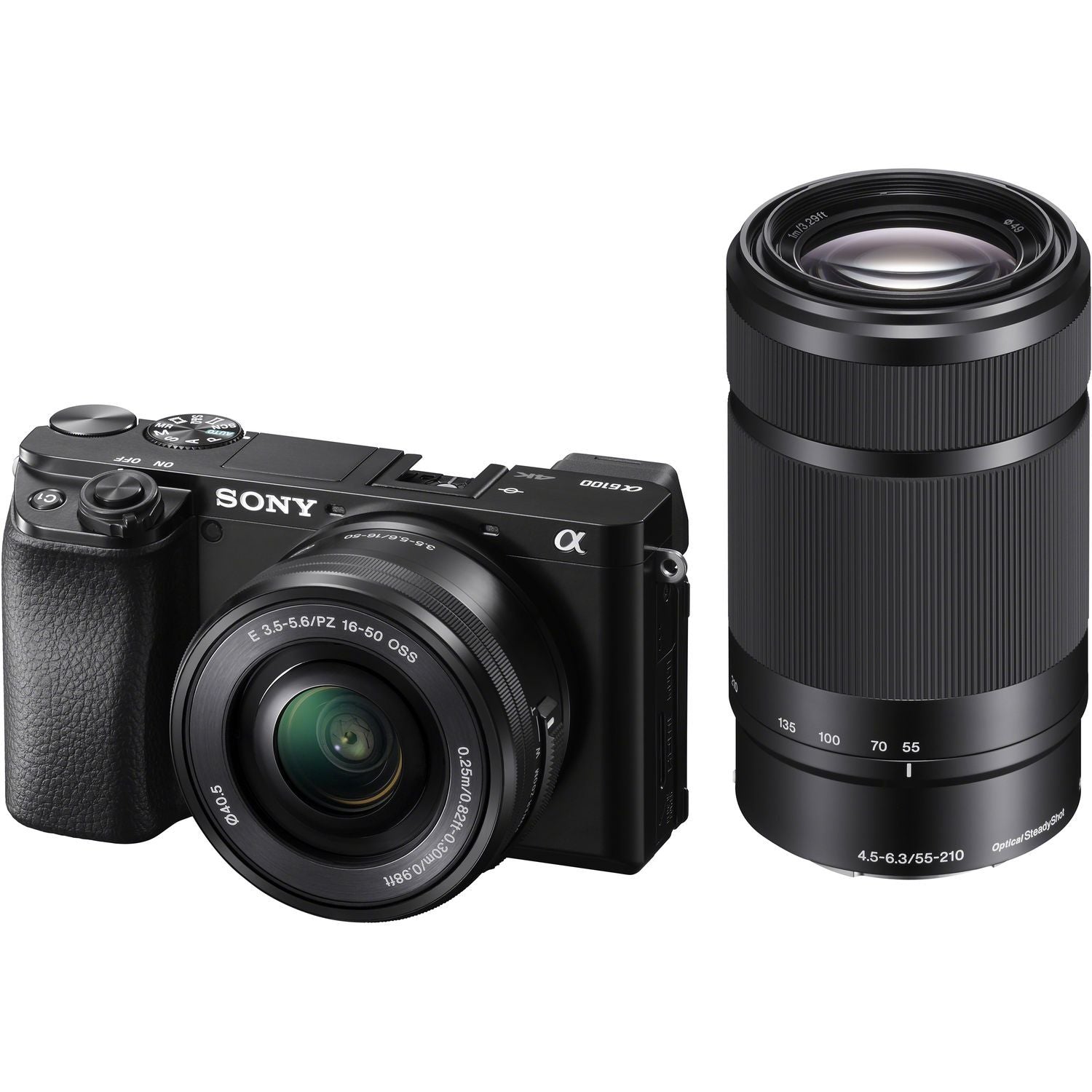 Sony Alpha a6100 Mirrorless Digital   Camera with 16-50mm and 55-210mm Lenses