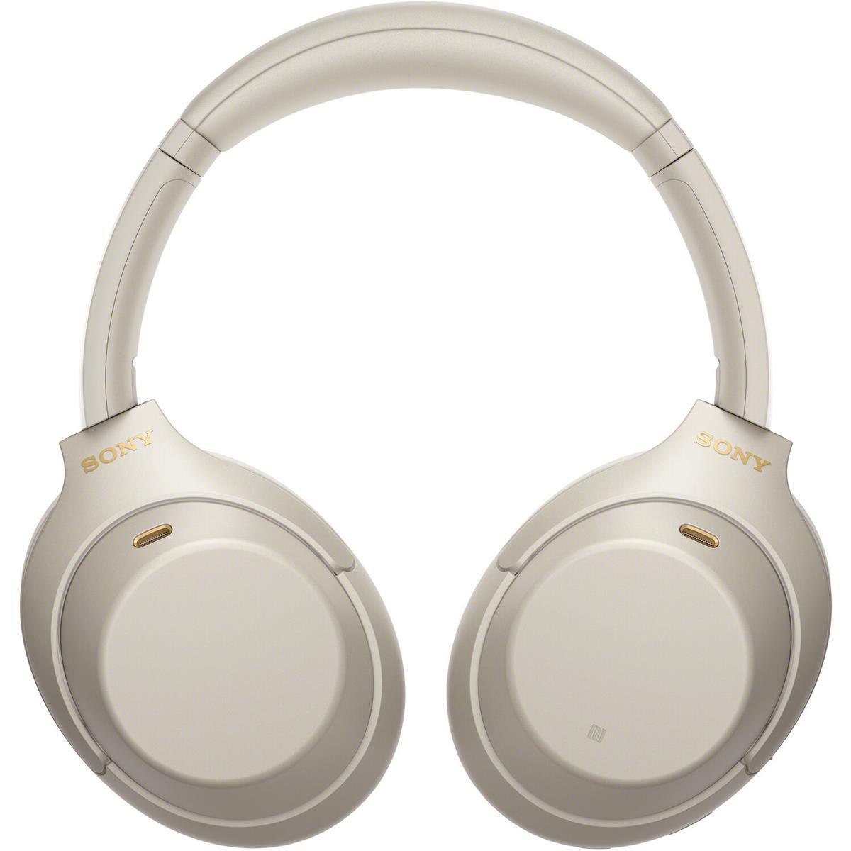 Sony WH-1000XM4 Wireless Noise-Canceling Over-Ear Headphones (Silver)