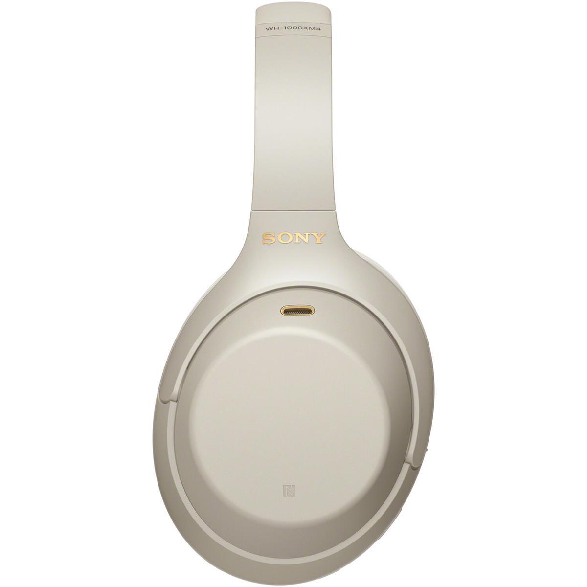 Sony WH-1000XM4 Wireless Noise-Canceling Over-Ear Headphones (Silver)