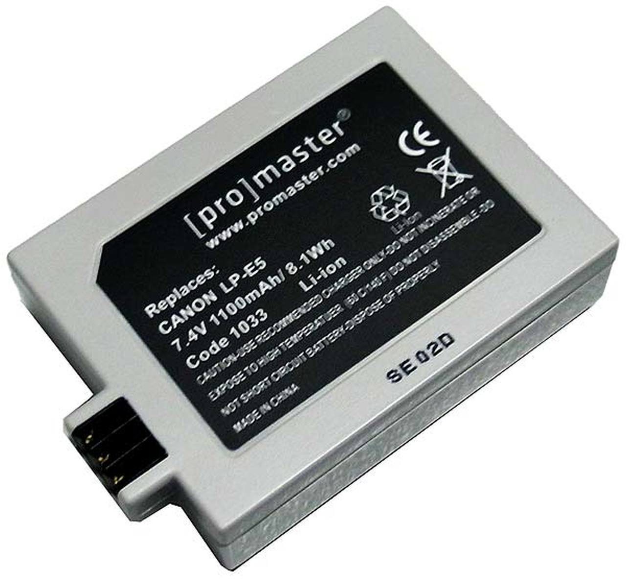 Promaster 1033  LP-E5 Battery for Canon  Rebel XS, XSi, T1i