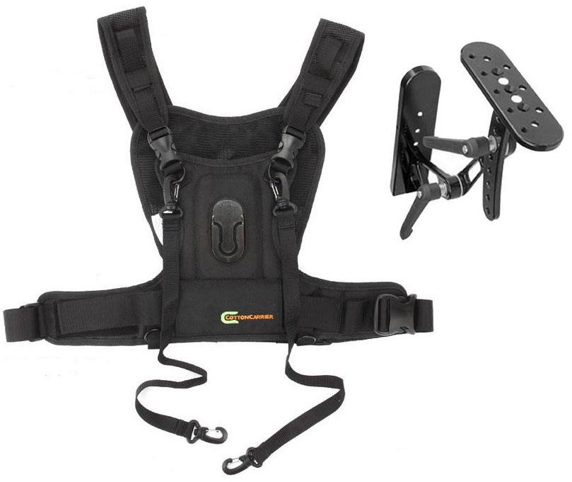 Cotton Carrier Steady Shot with Camera Harness (Black)