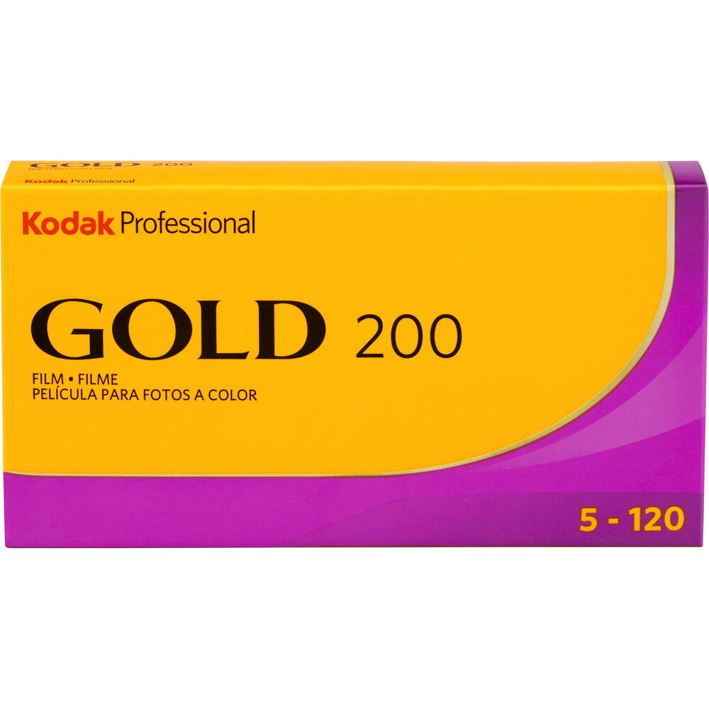 Kodak Professional Gold 200 Color Negative Film Pro Pack (120 Roll Film, 5 Rolls)