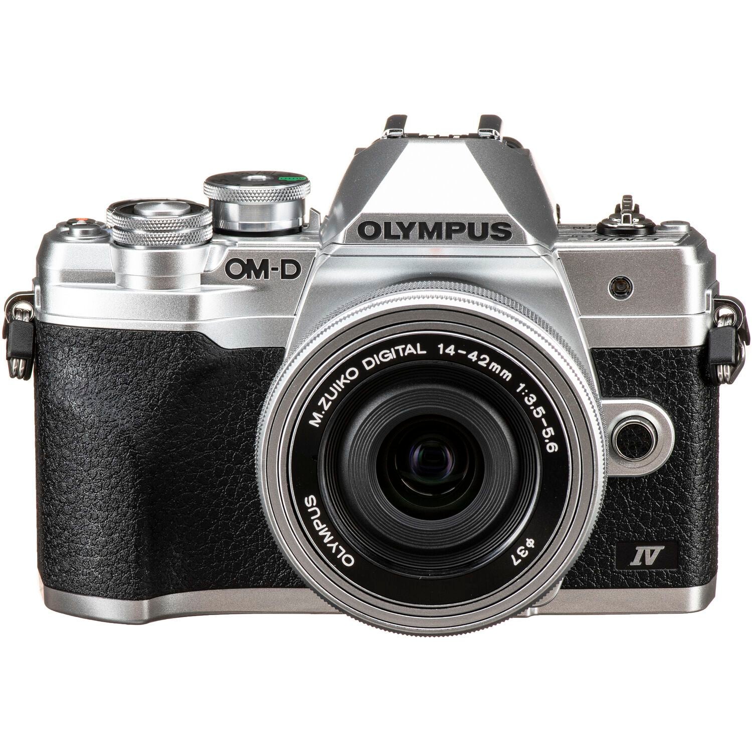 Olympus OM-D E-M10 Mark IV Camera with 14-42mm EZ Lens Kit (Silver)