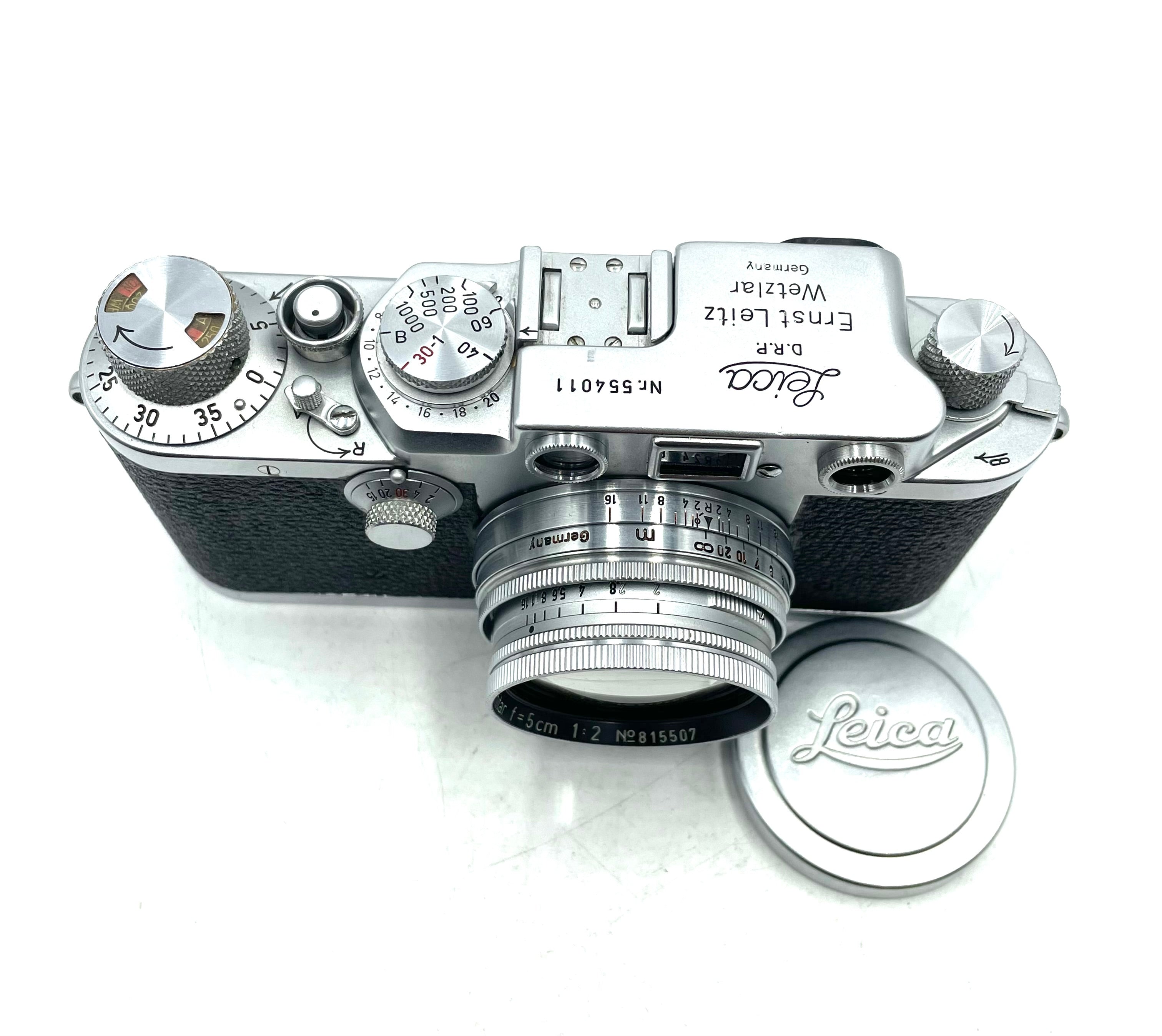 USED Leica IIIF Red Dial 35mm Film Rangefinder Camera W/ Summitar 50mm F2 Lens