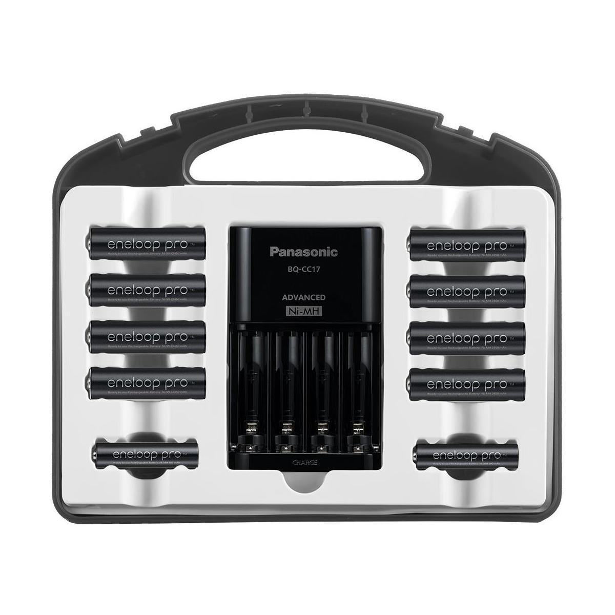 Panasonic eneloop pro High Capacity Power Pack with Charger, 8 AA and 2 AAA NiMH Batteries