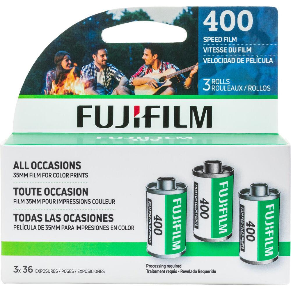 Fujifilm 400-36 (3Pk) Color Negative Film (35mm, 36 Exposures, 3 Pack)