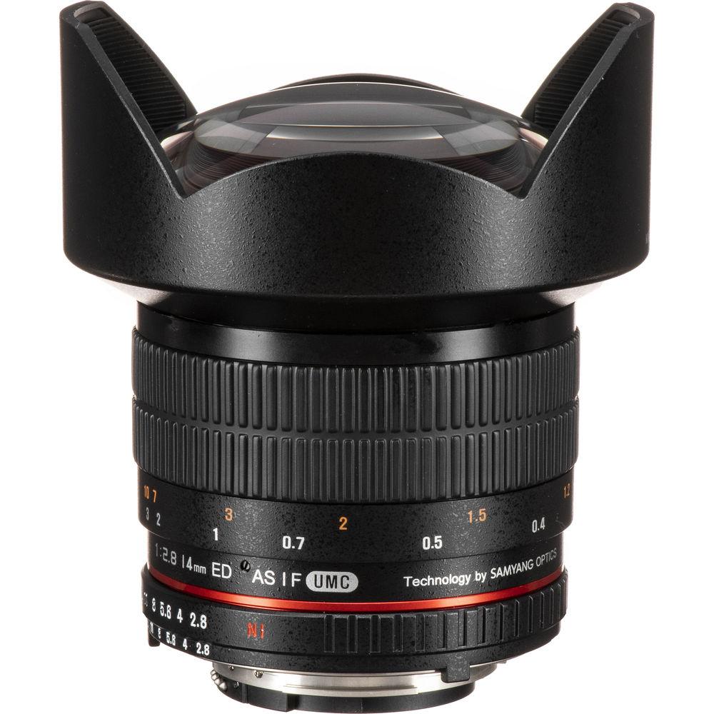 Rokinon 14mm F2.8 ED AS IF UMC Super Wide Angle Lens for Nikon -AE