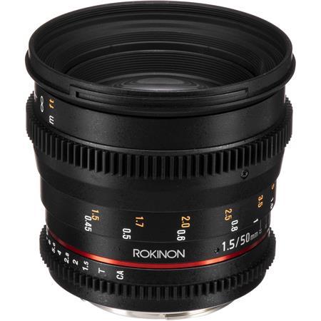 Rokinon 50mm T1.5 AS UMC Cine DS Lens for Canon EF Mount