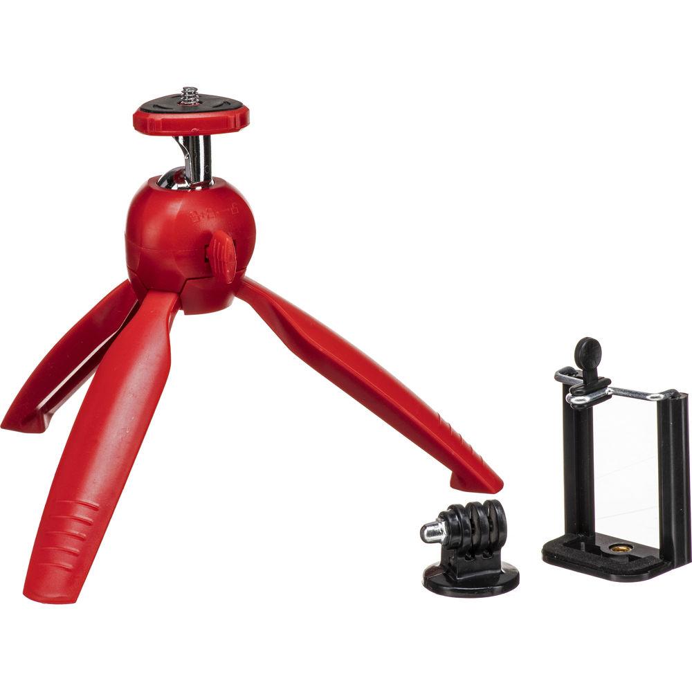 Sunpak FlexPodDX Tabletop Tripod with GoPro and Smartphone Adapters (Red)