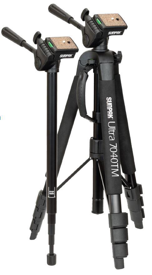 Sunpak Ultra7040TM Tri-Monopod with Smartphone & Action Cam Adapters