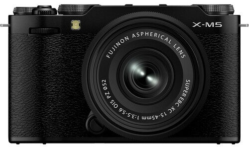 Fujifilm X-M5 Mirrorless Camera (Black) with XC 15-45mm F3.5-5.6 OIS PZ Lens Kit