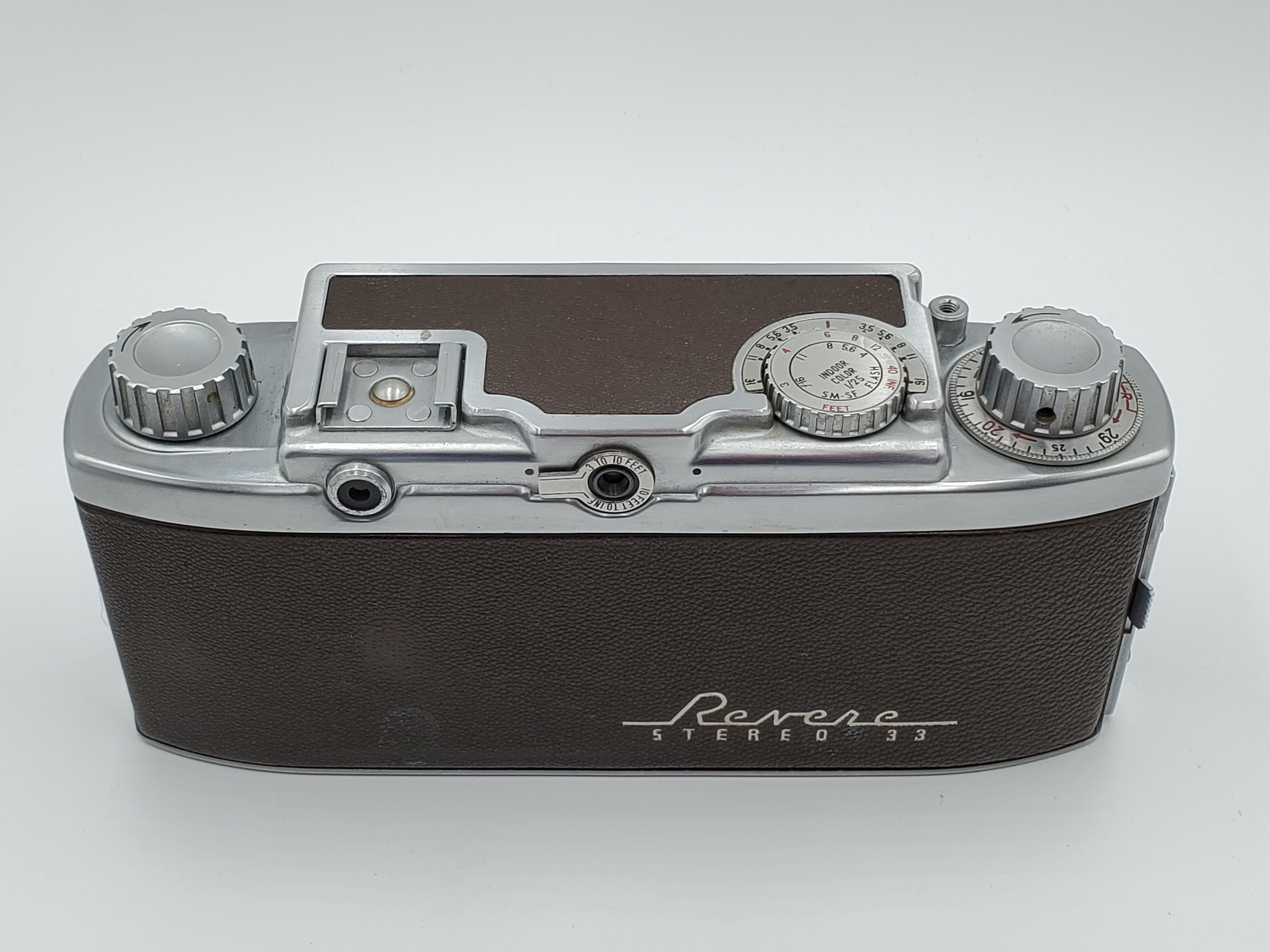 Used Revere Stereo 33 Camera w/2x 35mm f3.5 Lenses