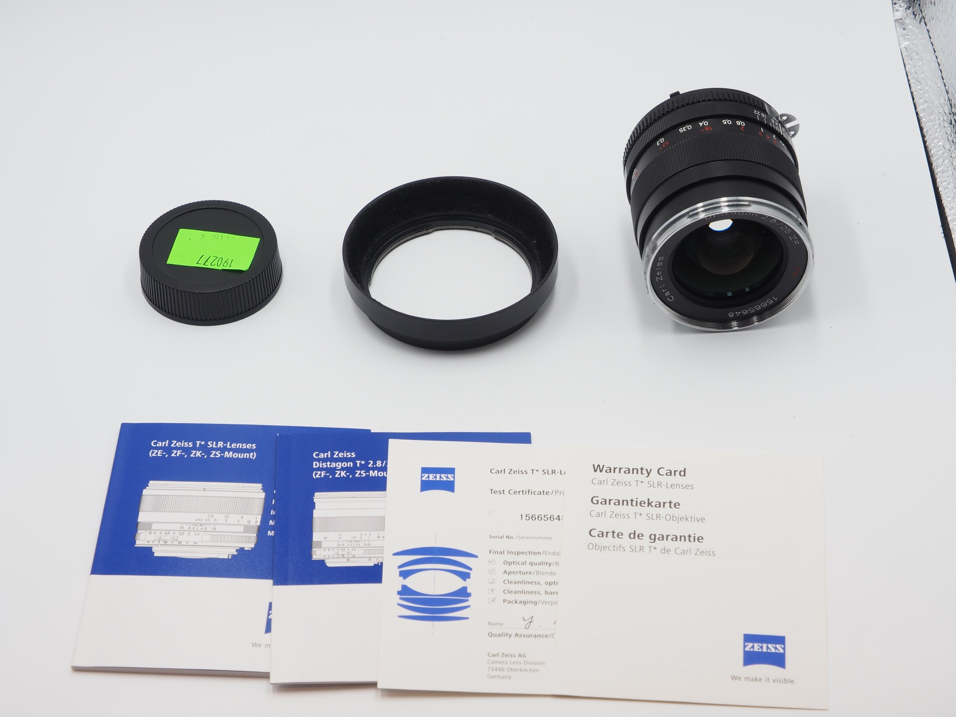 Used Zeiss 25mm f2.8 Distagon T* (ZF) Lens