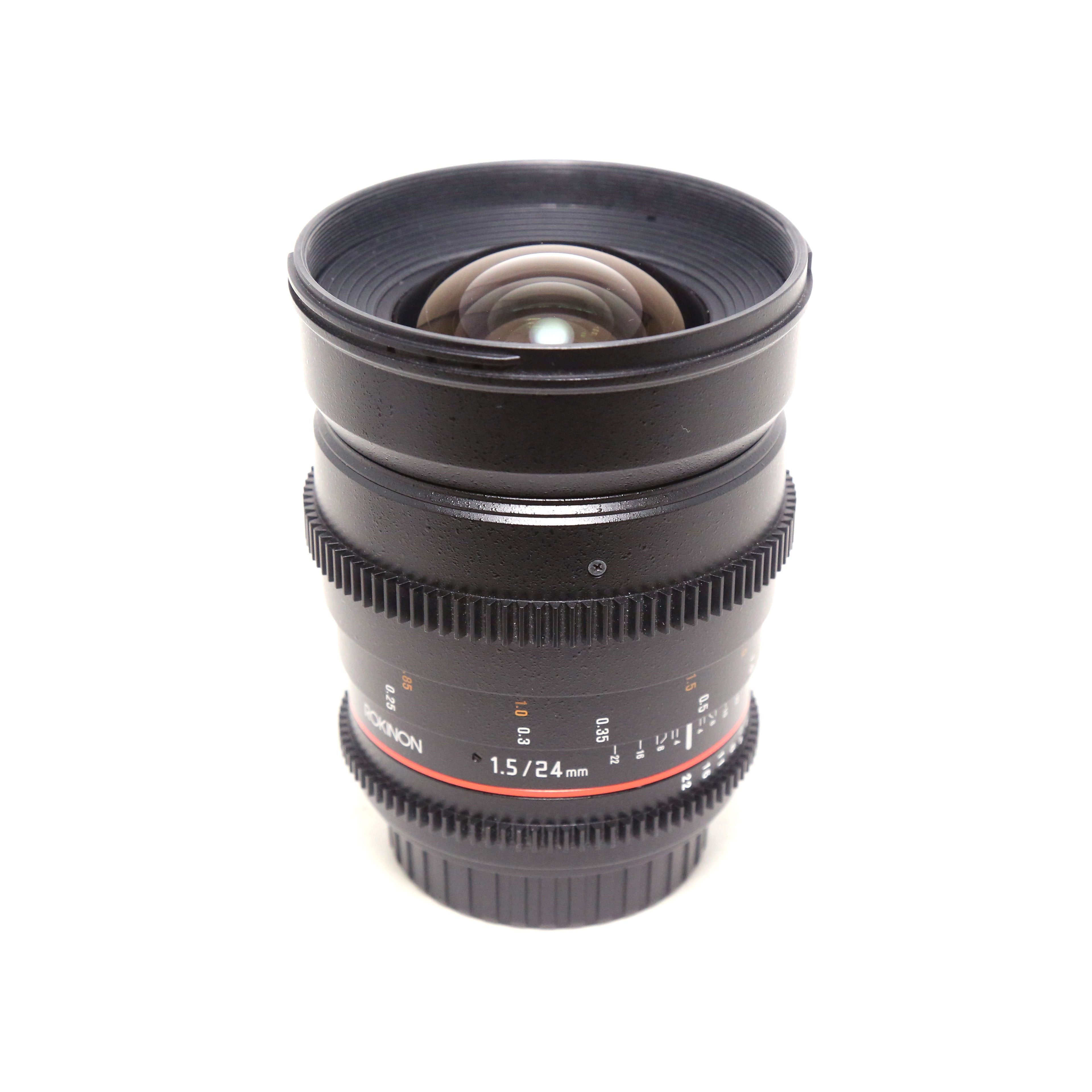 USED Rokinon 24mm T1.5 Cine Wide Angle for  Nikon