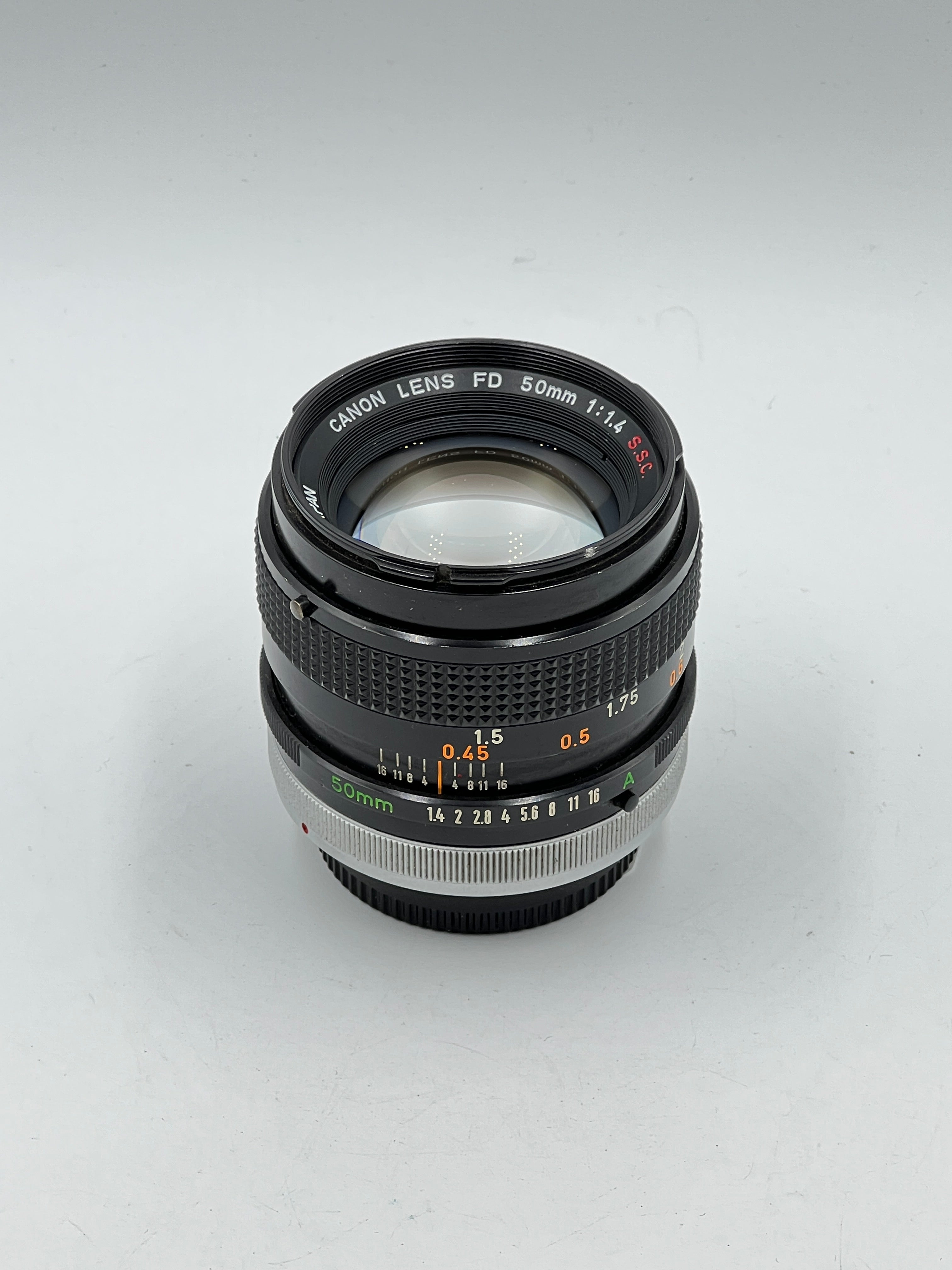 Used Canon 50mm f1.4 SSC FD Lens