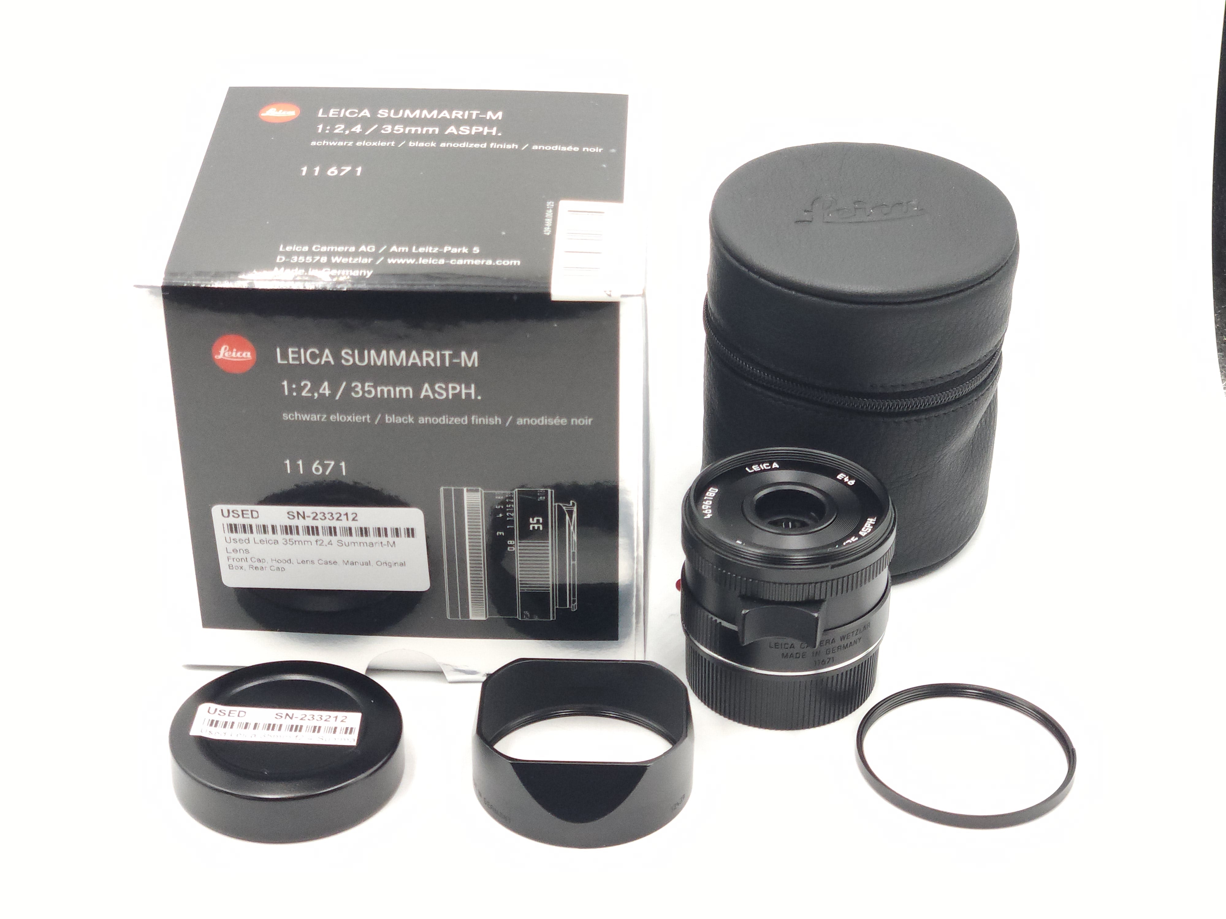 Used Leica 35mm f2.4 Summarit-M Lens