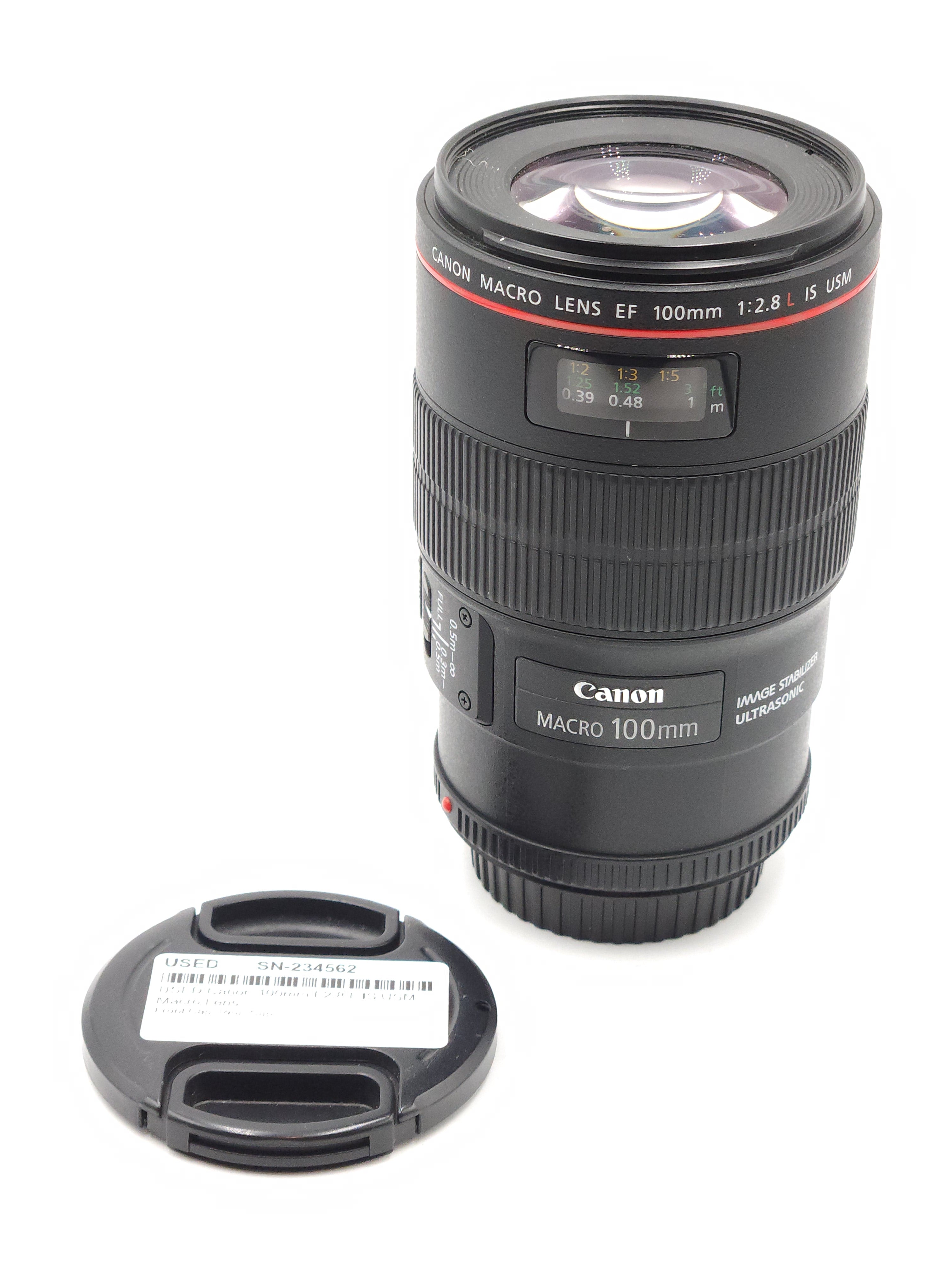 USED Canon 100mm F2.8 L IS USM Macro Lens