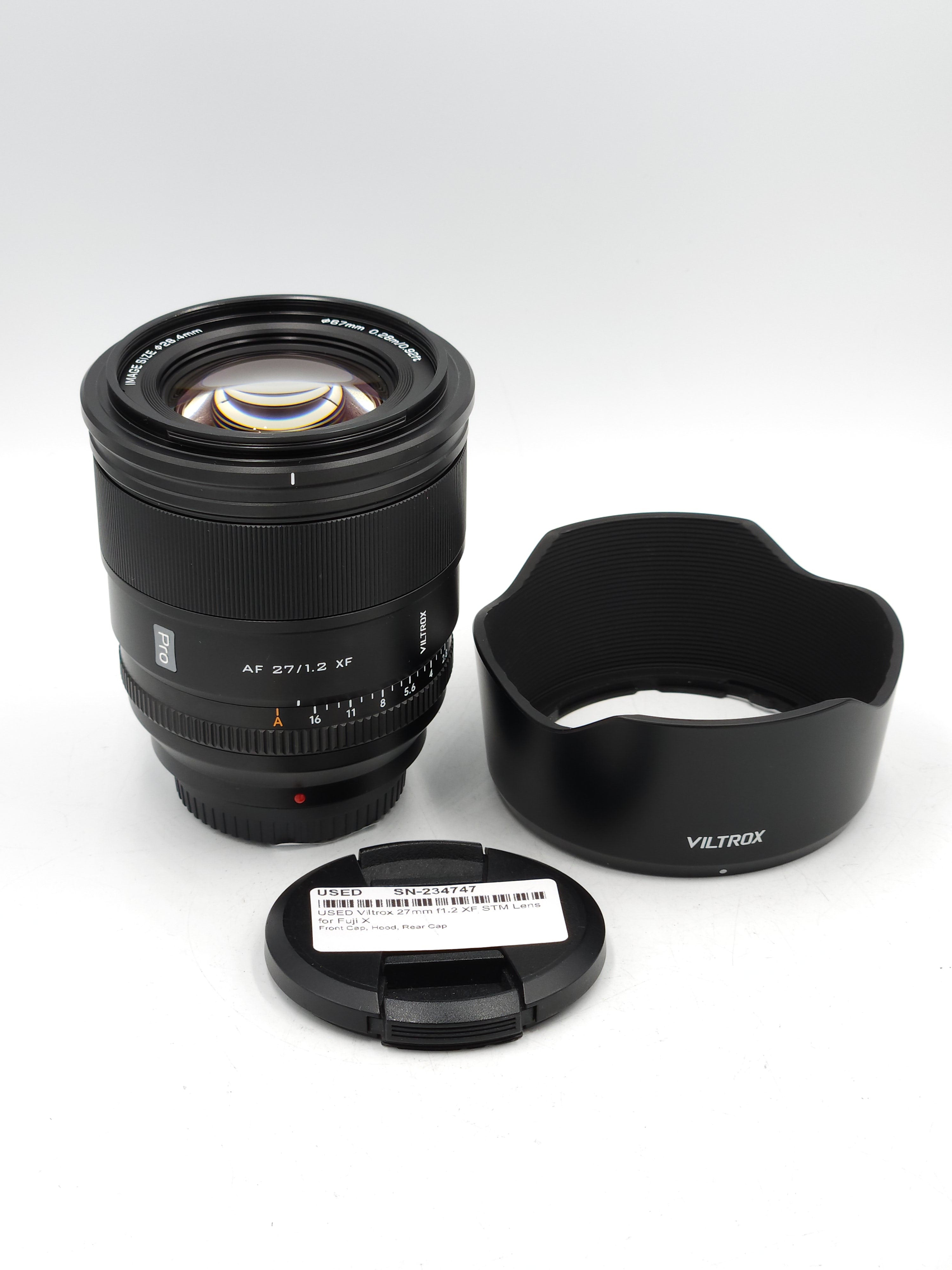 USED Viltrox 27mm f1.2 XF STM Lens for Fuji X