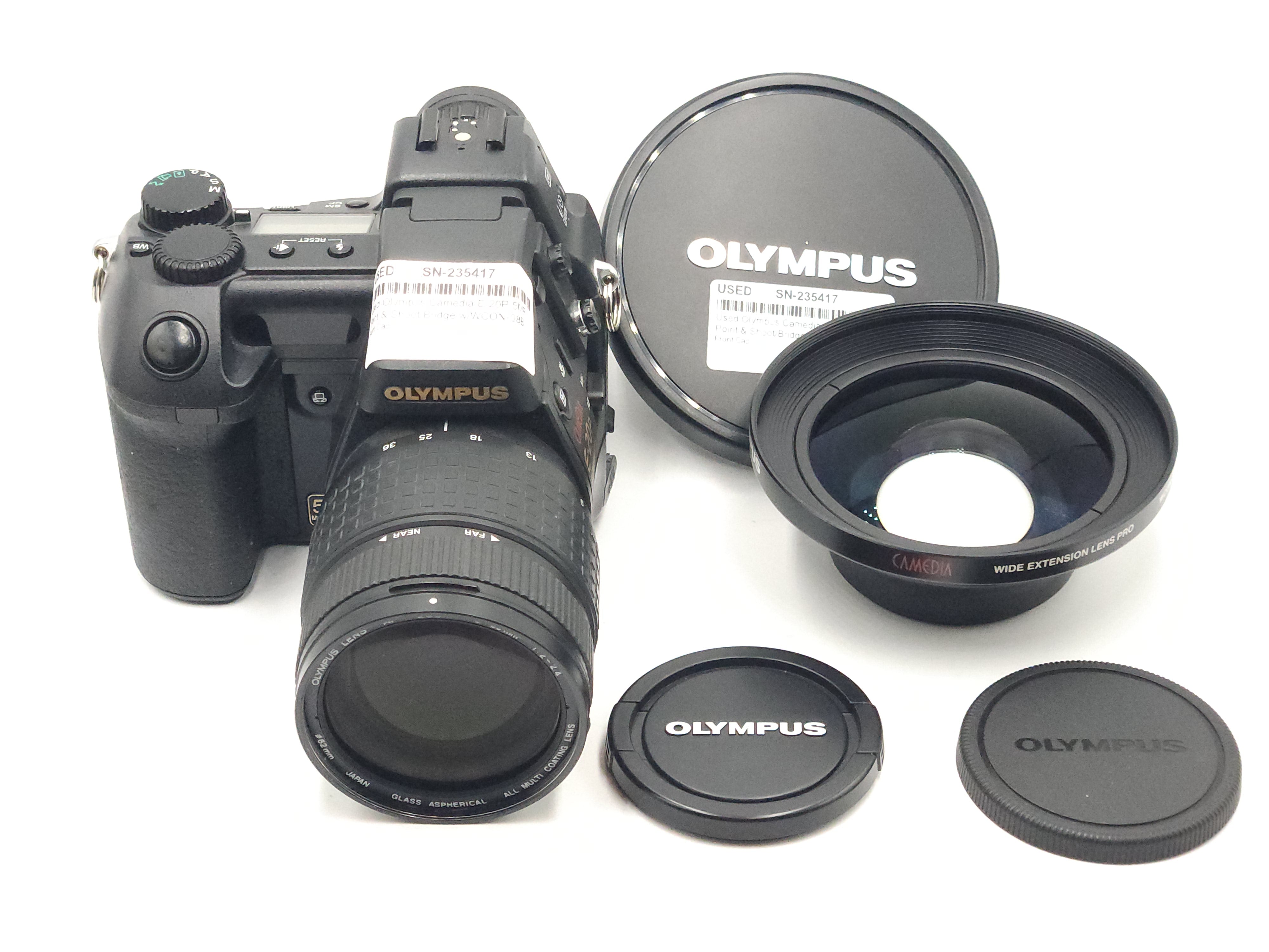 Used Olympus Camedia E-20P 5MP Point & Shoot/Bridge w/WCON-08B