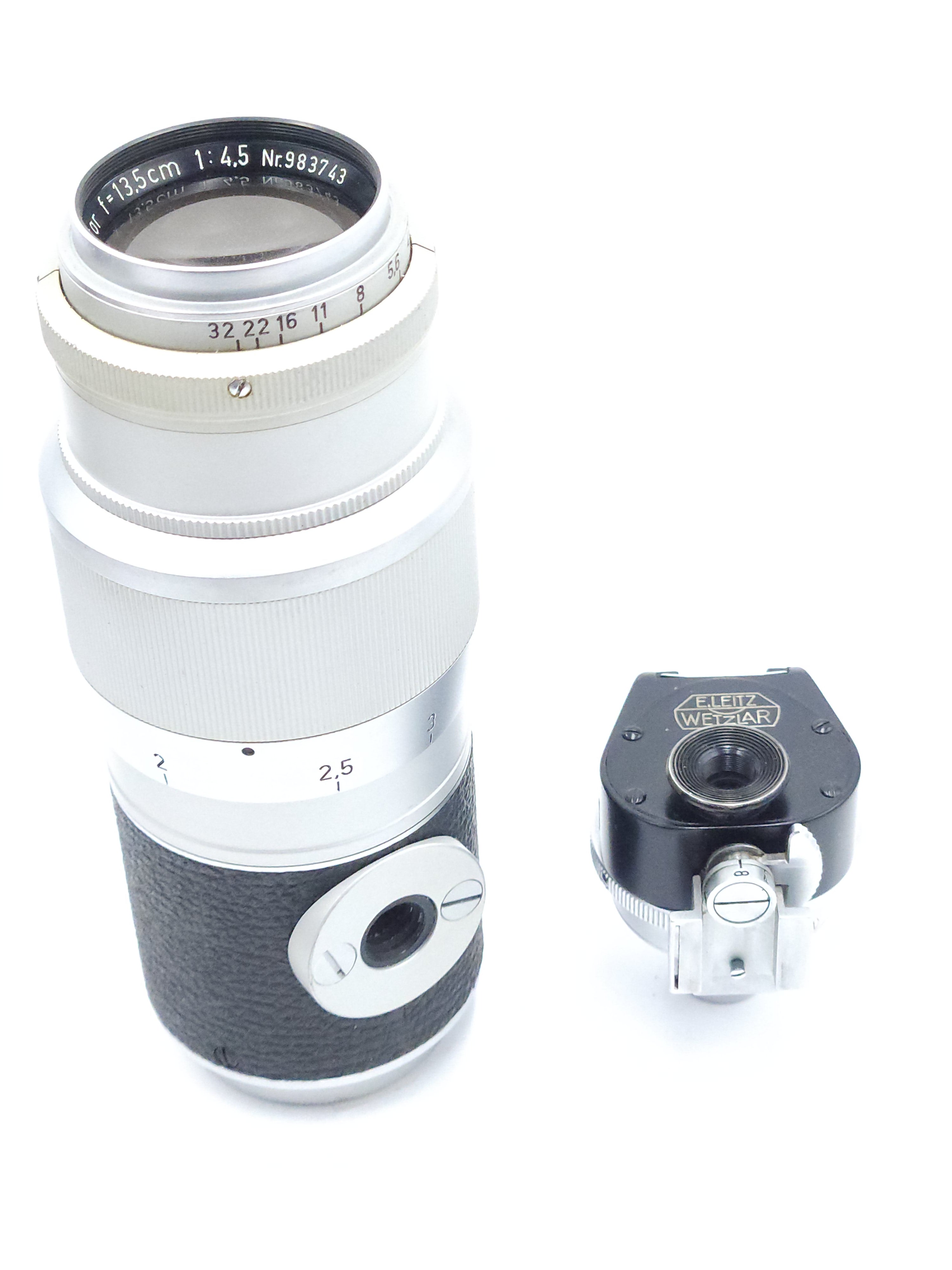 Used Leitz Wetzlar Hektor 13.5cm (135mm) f4.5 Lens w/Finder