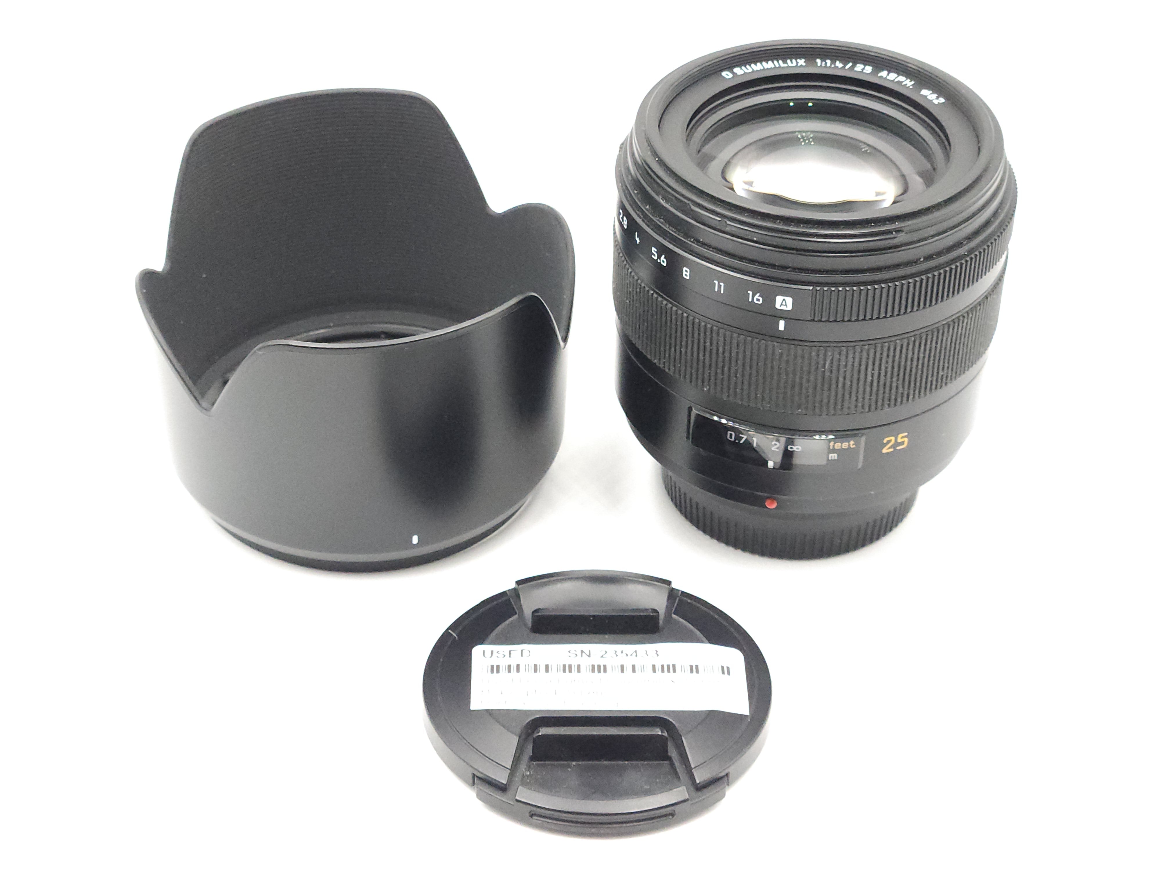 Used Leica Lumix D Summilux 25mm f1.4 Asph (4/3) Lens