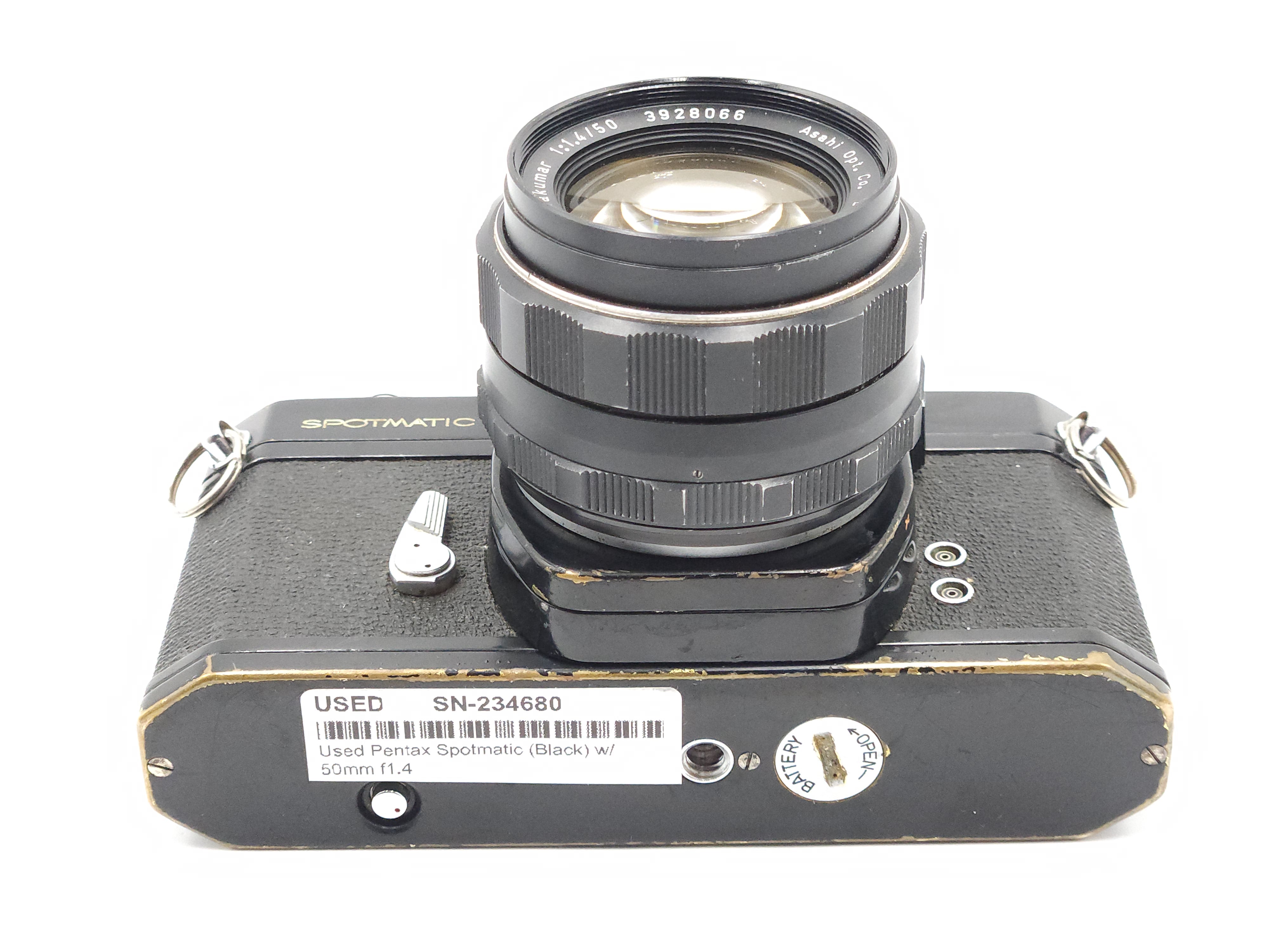 Used Pentax Spotmatic (Black) w/50mm f1.4