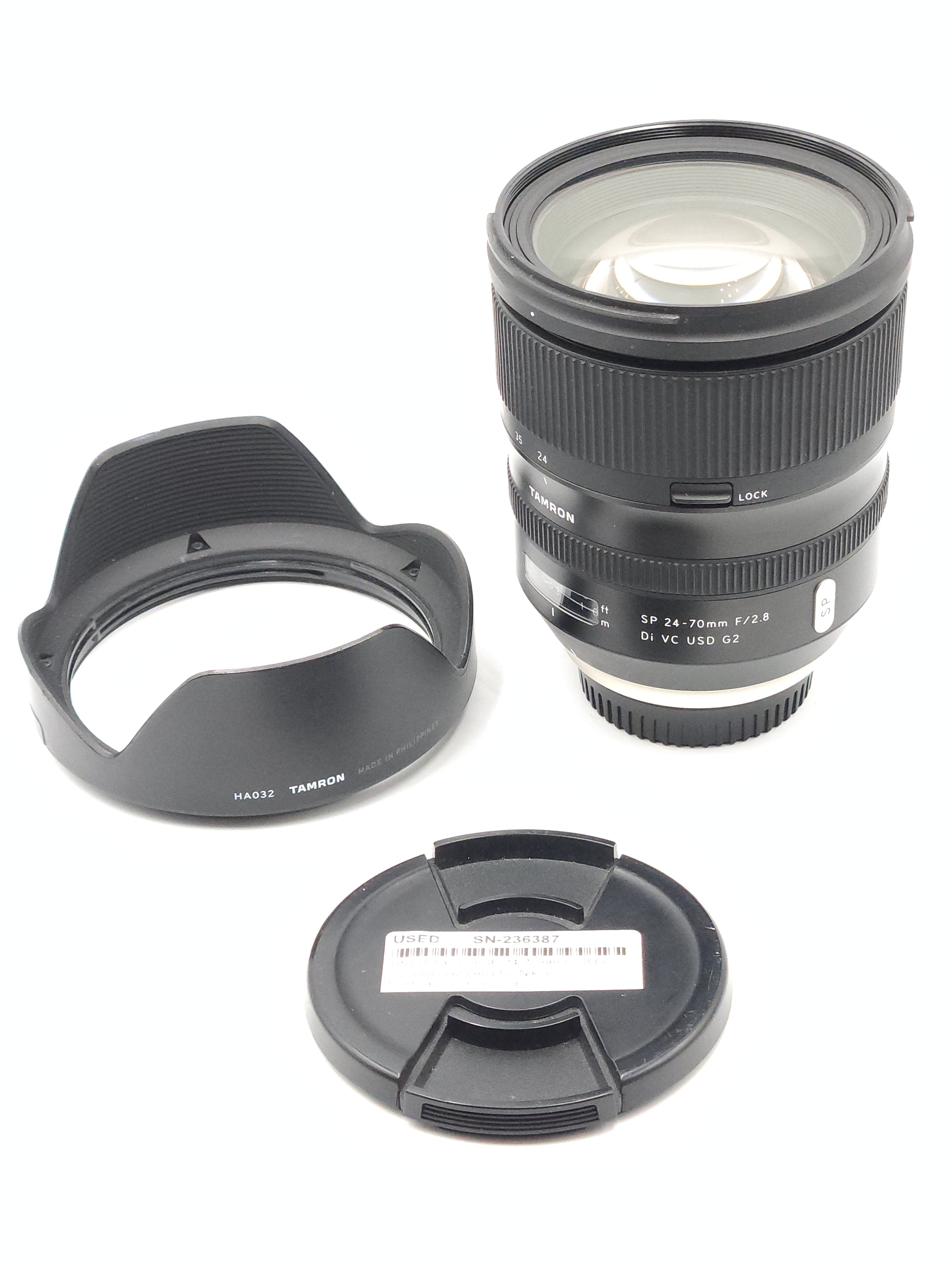 USED Tamron SP 24-70mm F2.8 Di VC USD G2 Lens for Nikon