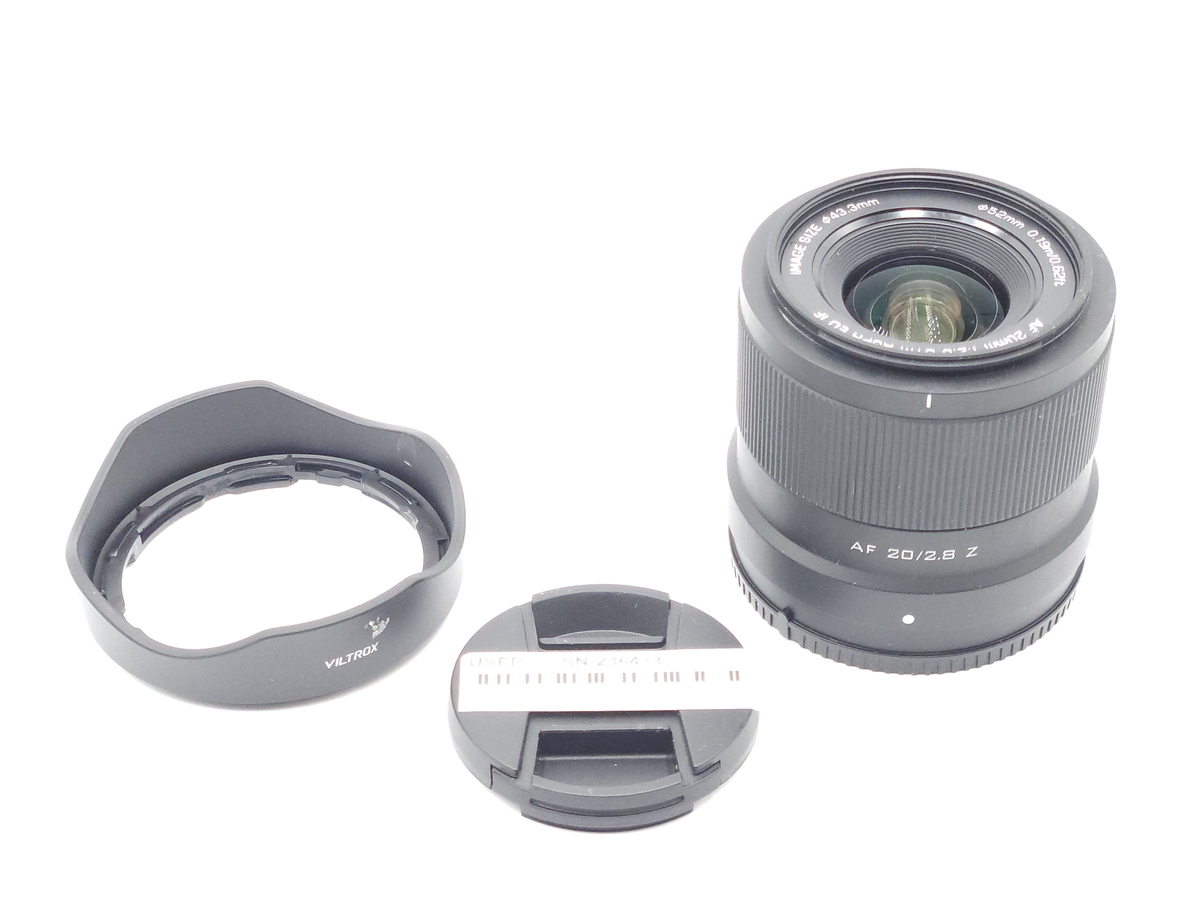 Used Viltrox AF 20mm f2.8 STM ASPH ED IF (Nikon-Z) Lens