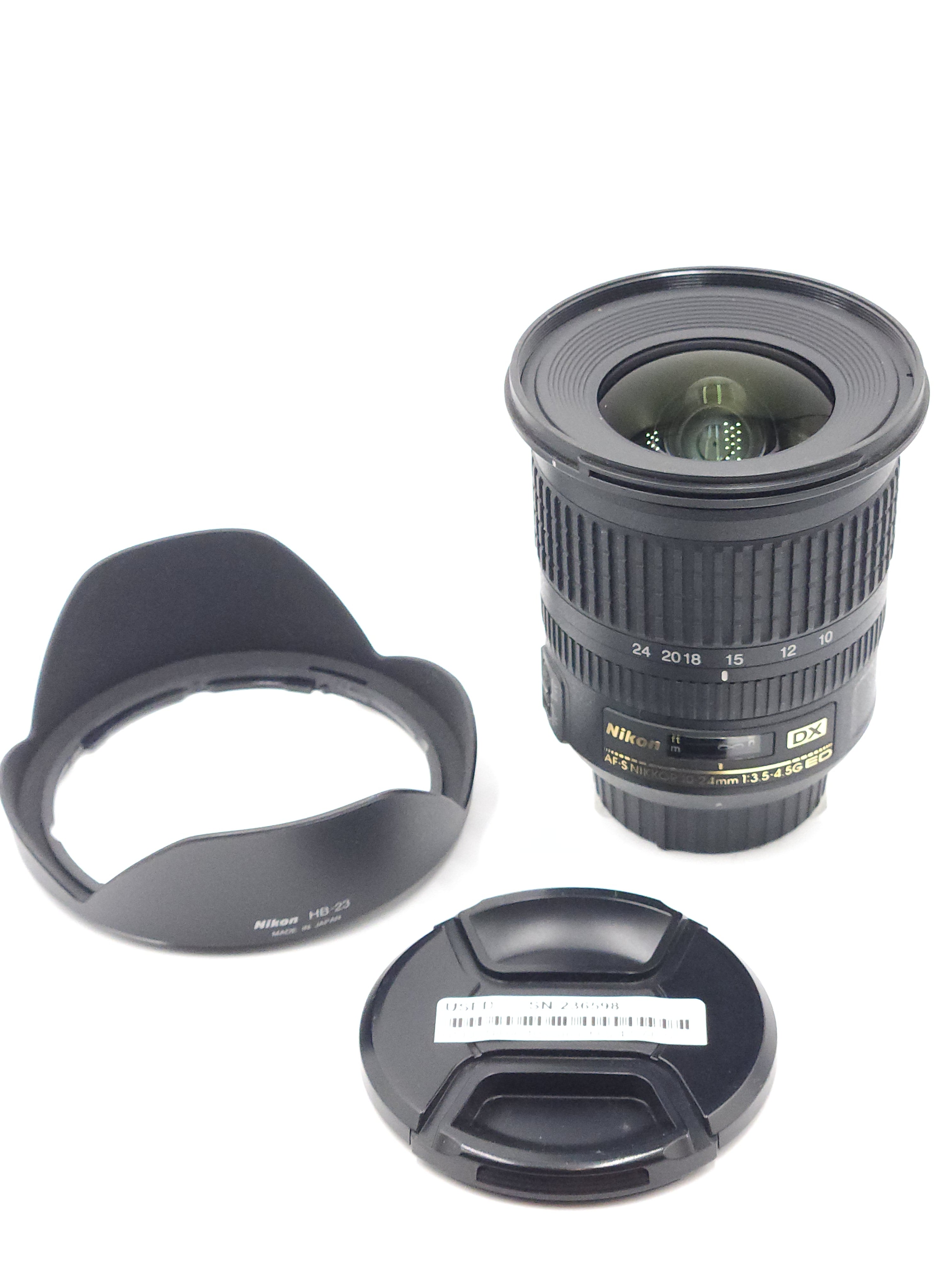 USED Nikon 10-24mm f3.5-4.5 AF-S G ED DX Lens