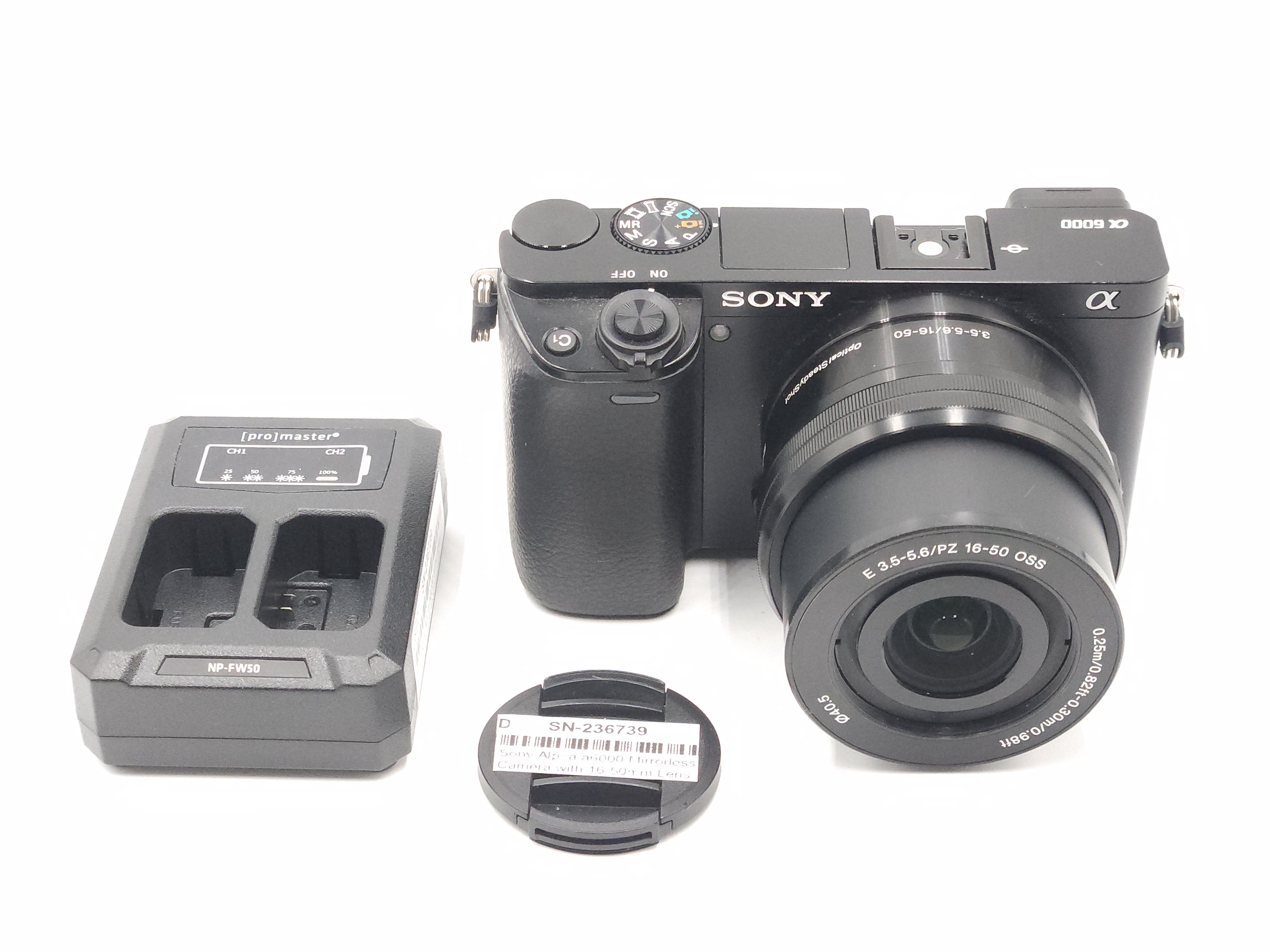 USED Sony Alpha a6000 Mirrorless Digital Camera with 16-50mm Lens (Black)