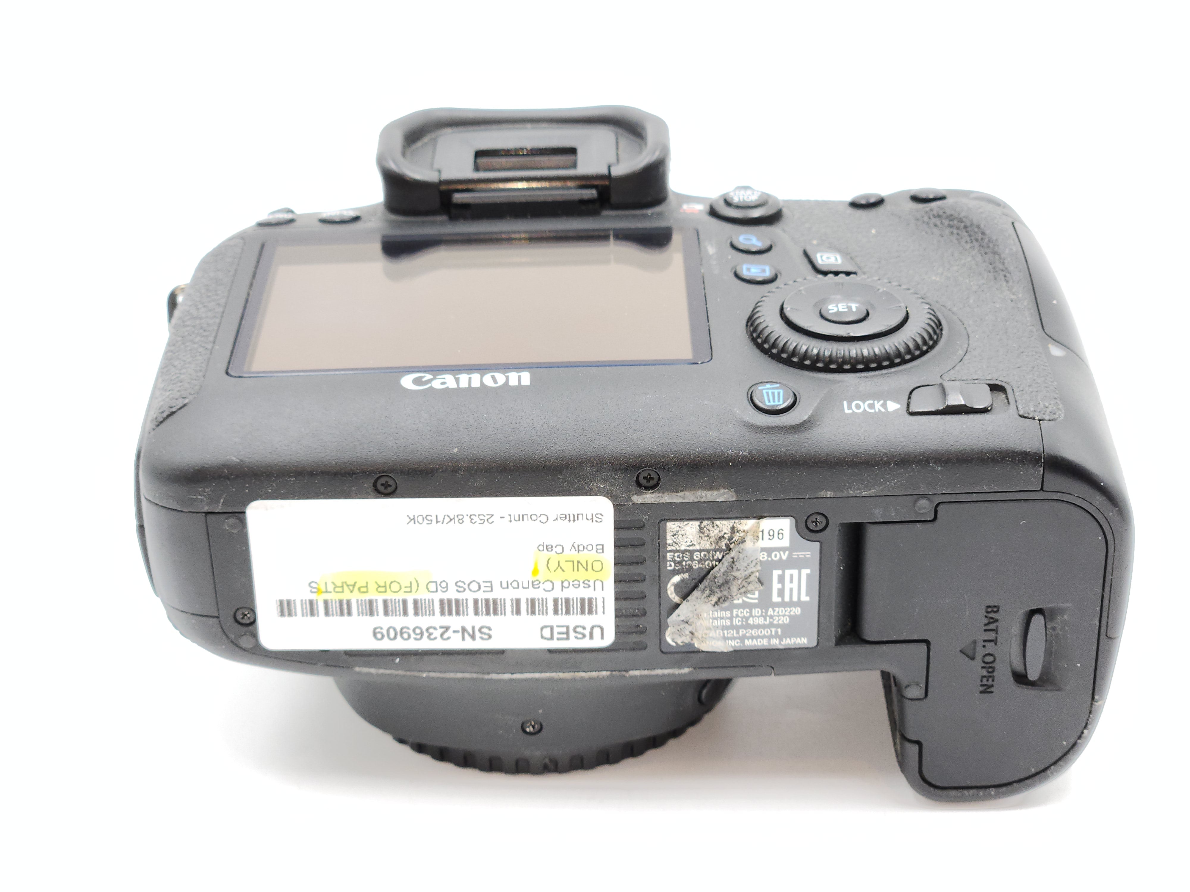 Used Canon EOS 6D (FOR PARTS ONLY)