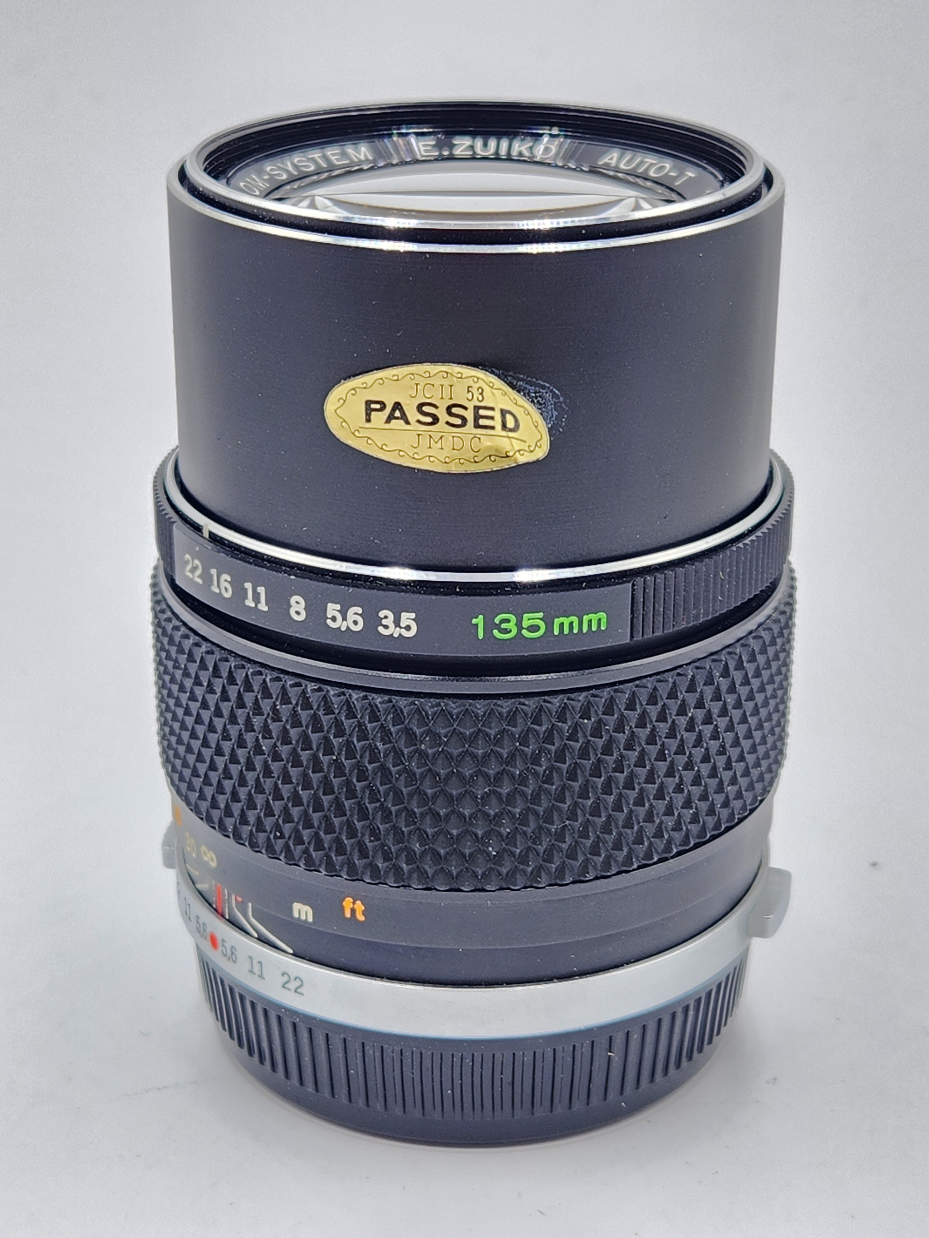 Used Olympus 135mm 3.5 Auto-T (MF) Lens w/Case & Box