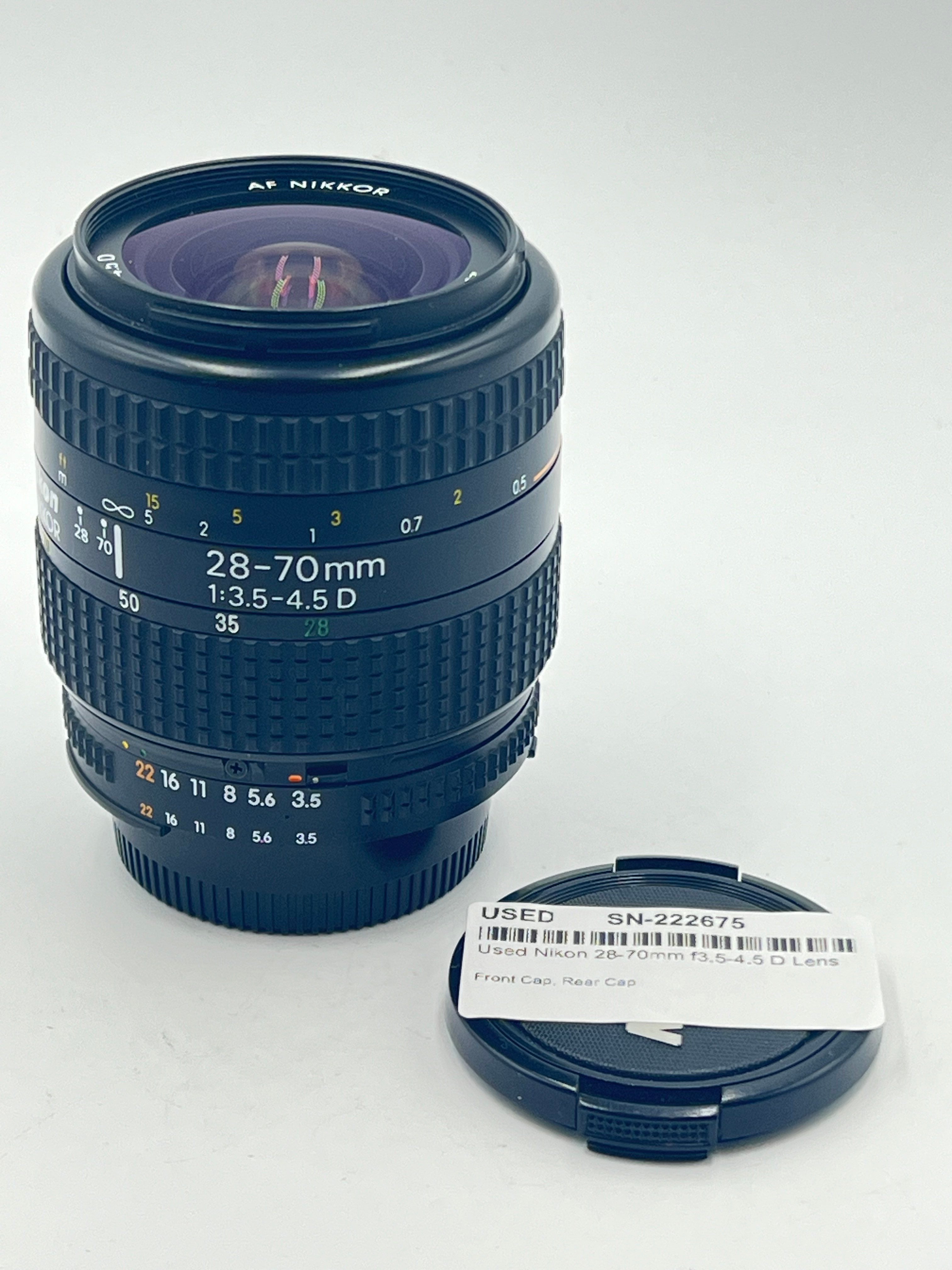 Used Nikon 28-70mm f3.5-4.5 D Lens