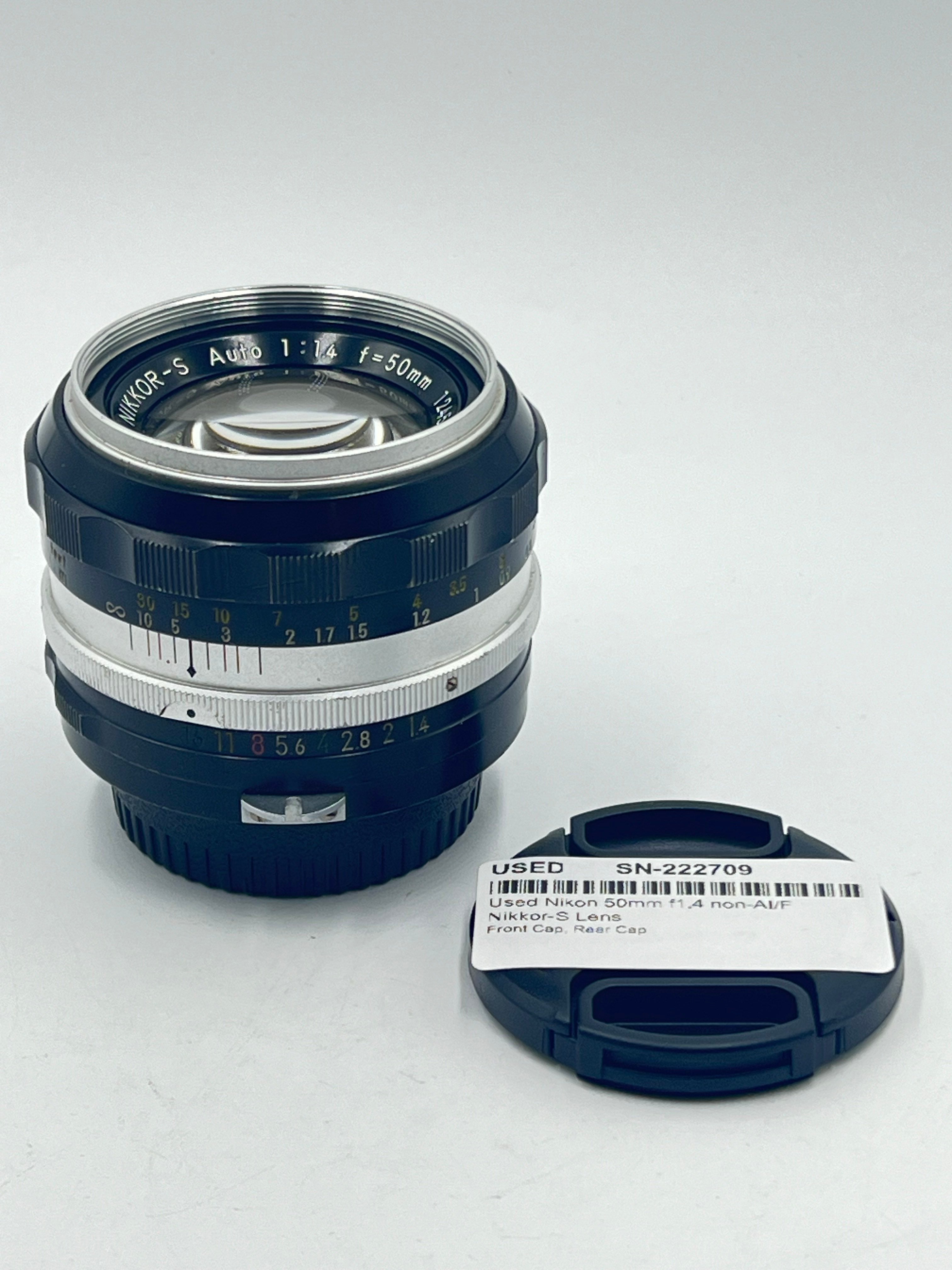 Used Nikon 50mm f1.4 non-AI/F Nikkor-S Lens