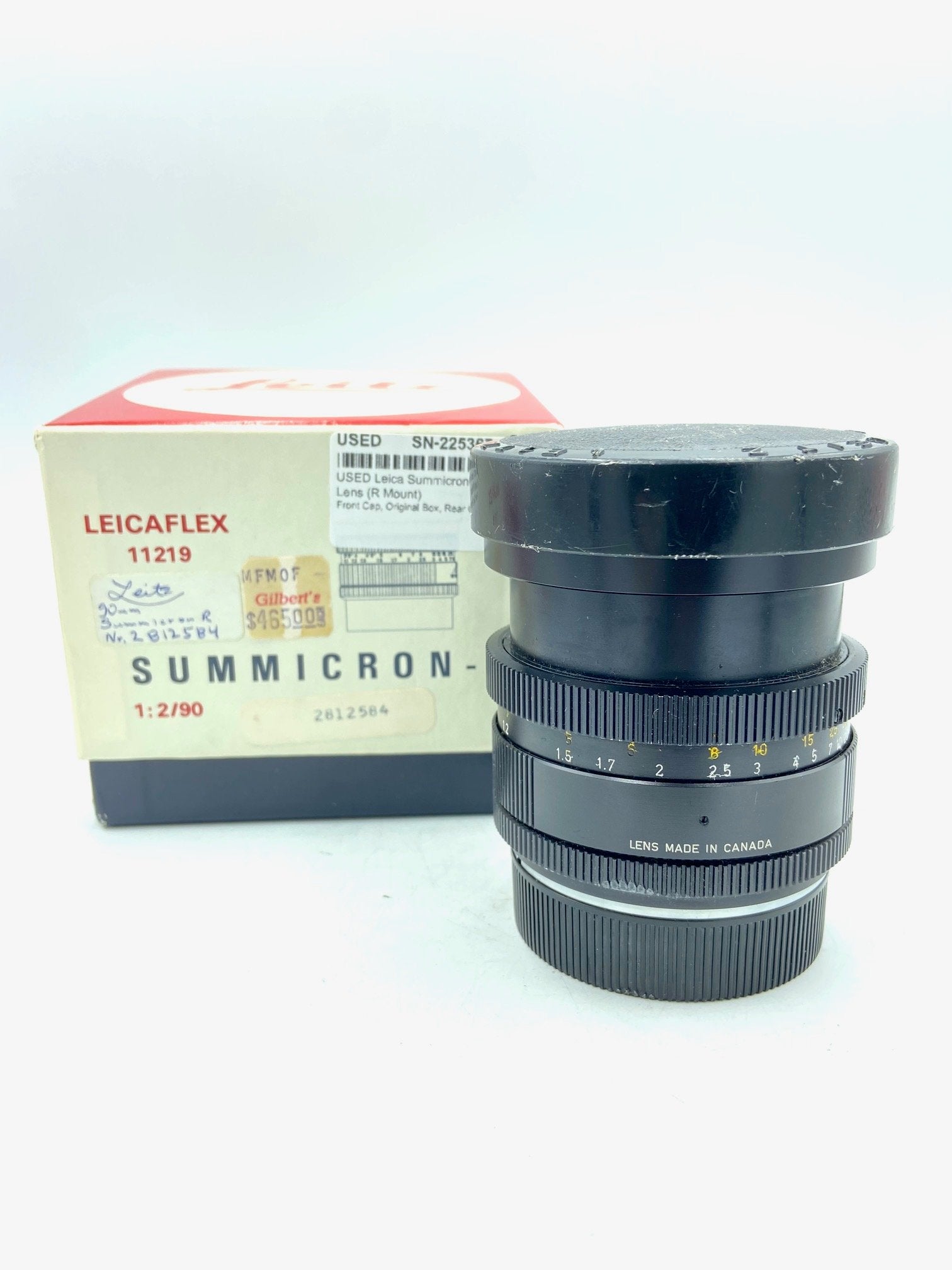 USED Leica Summicron-R 90mm F/2 (R Mount) 3 CAM Lens