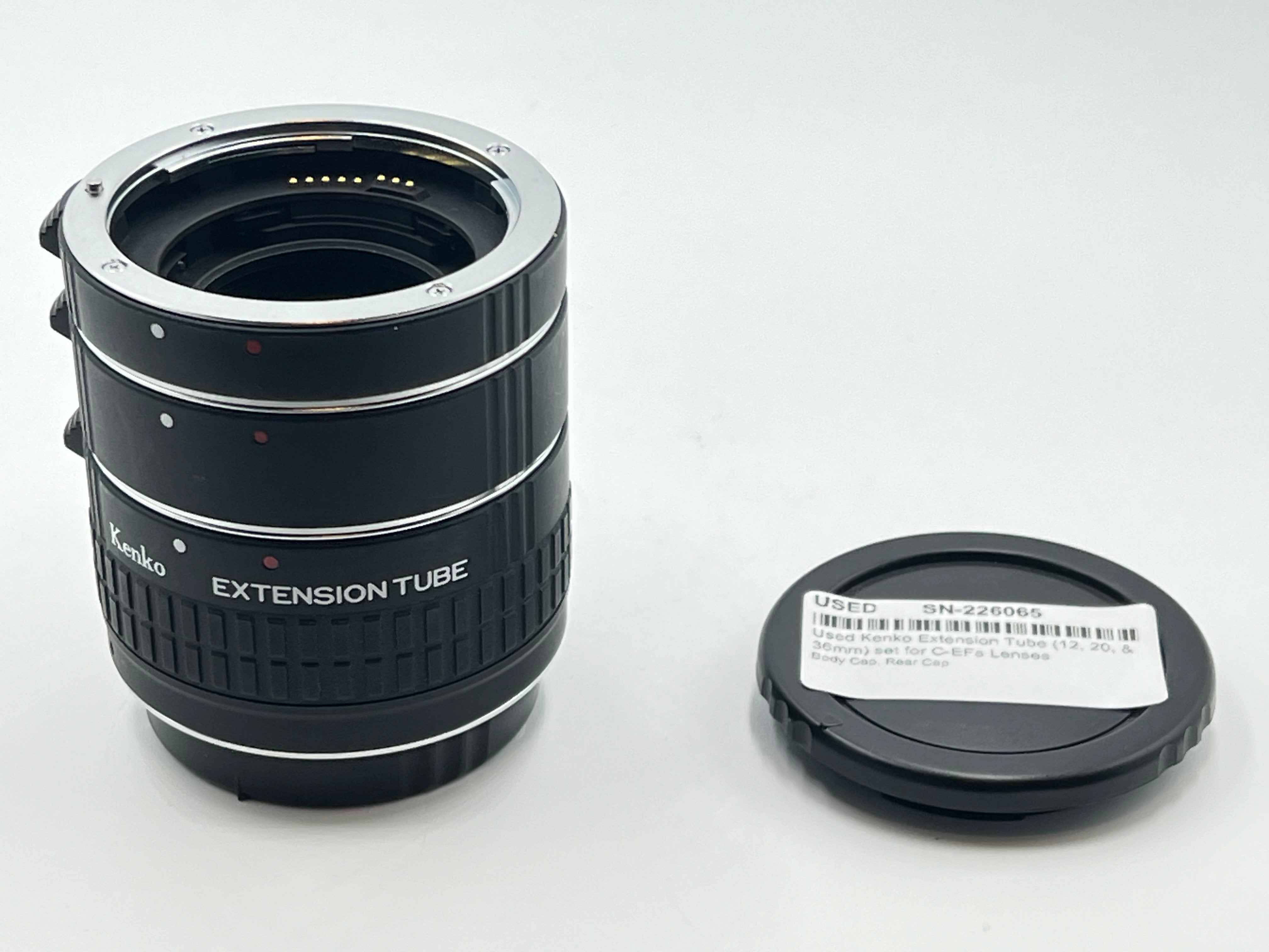 Used Kenko Extension Tube (12, 20, & 36mm) set for C-EFs Lenses