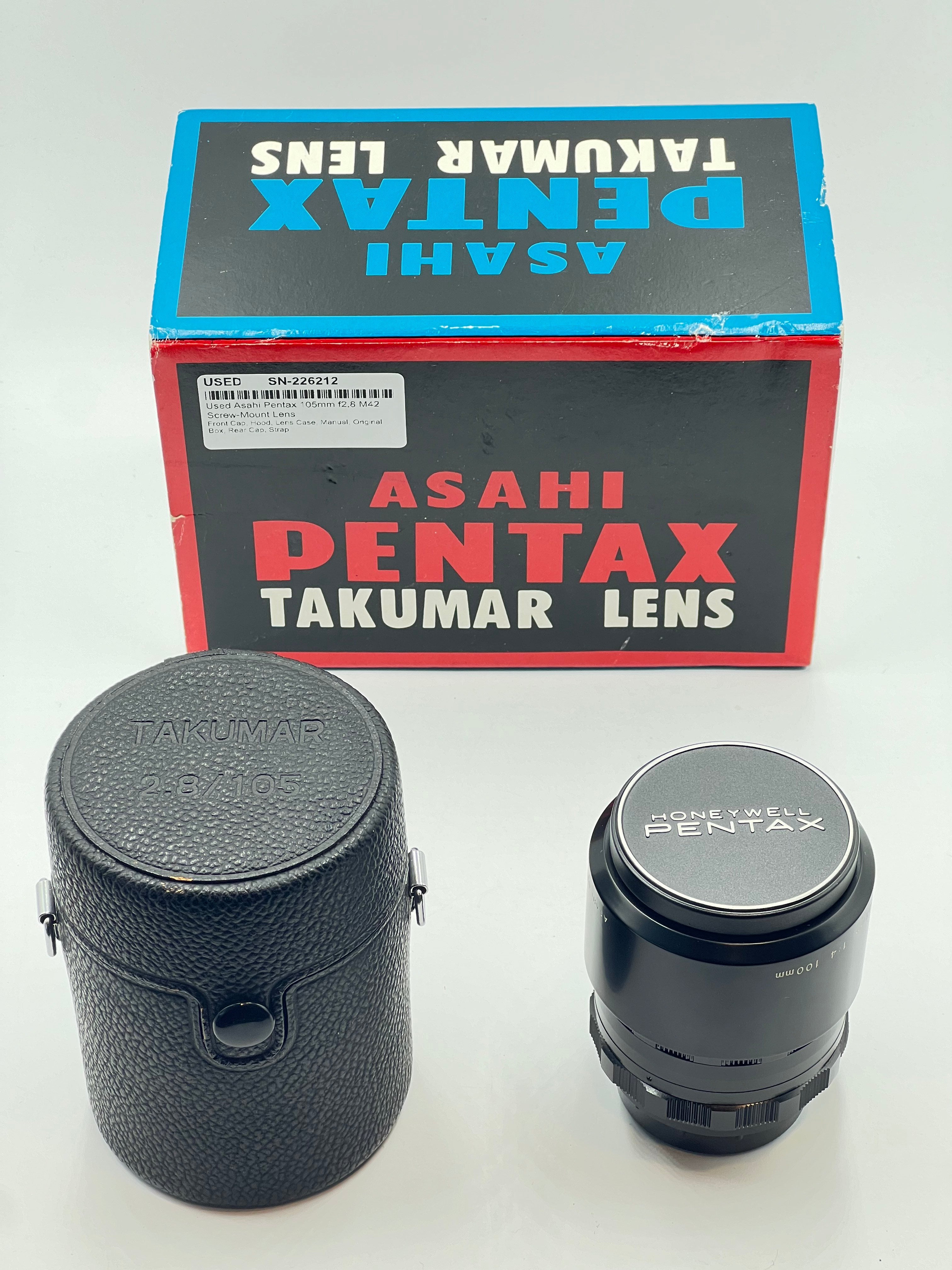 Used Asahi Pentax 105mm f2.8 M42 Screw-Mount Lens