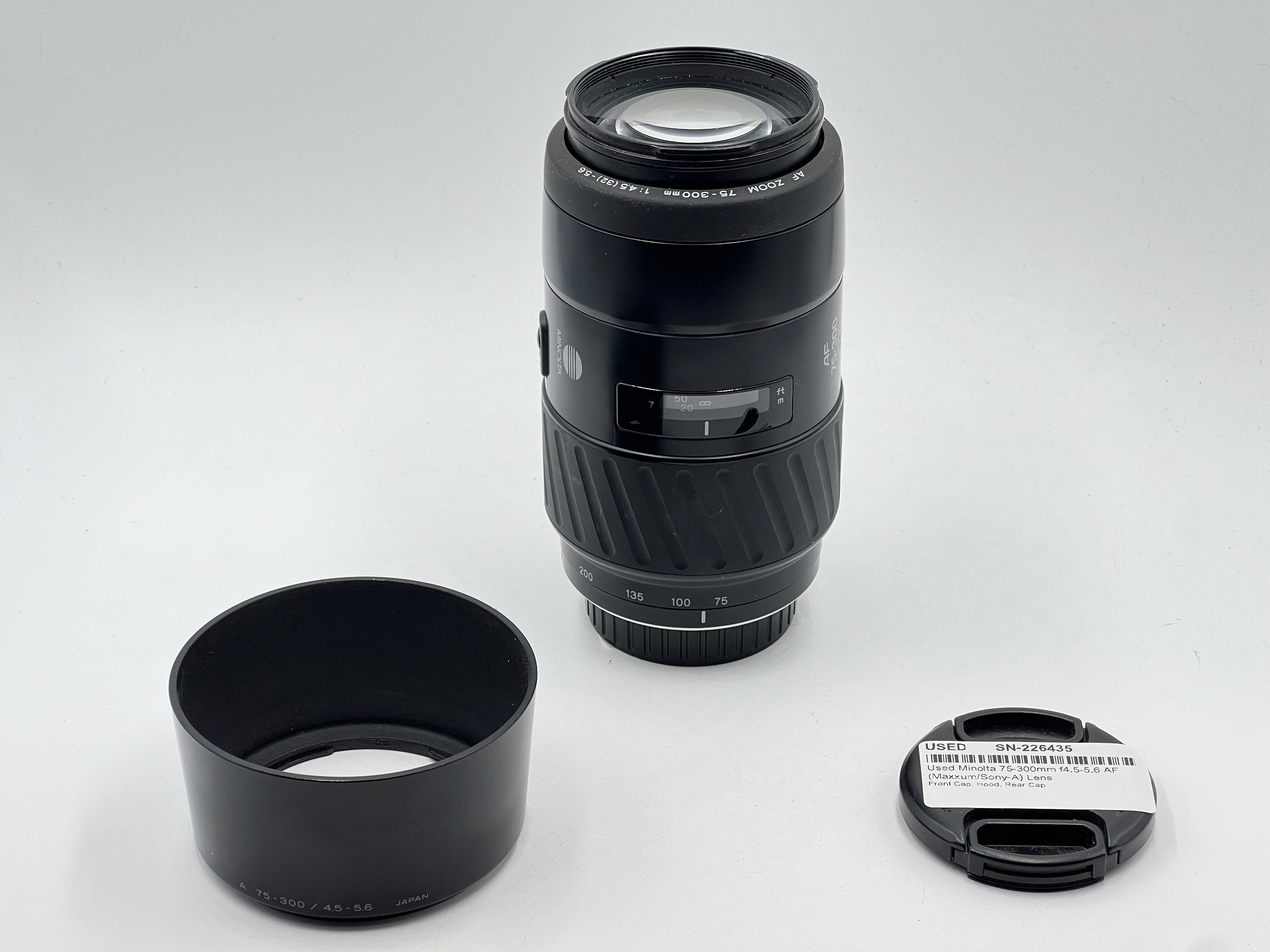 Used Minolta 75-300mm f4.5-5.6 AF (Maxxum/Sony-A) Lens