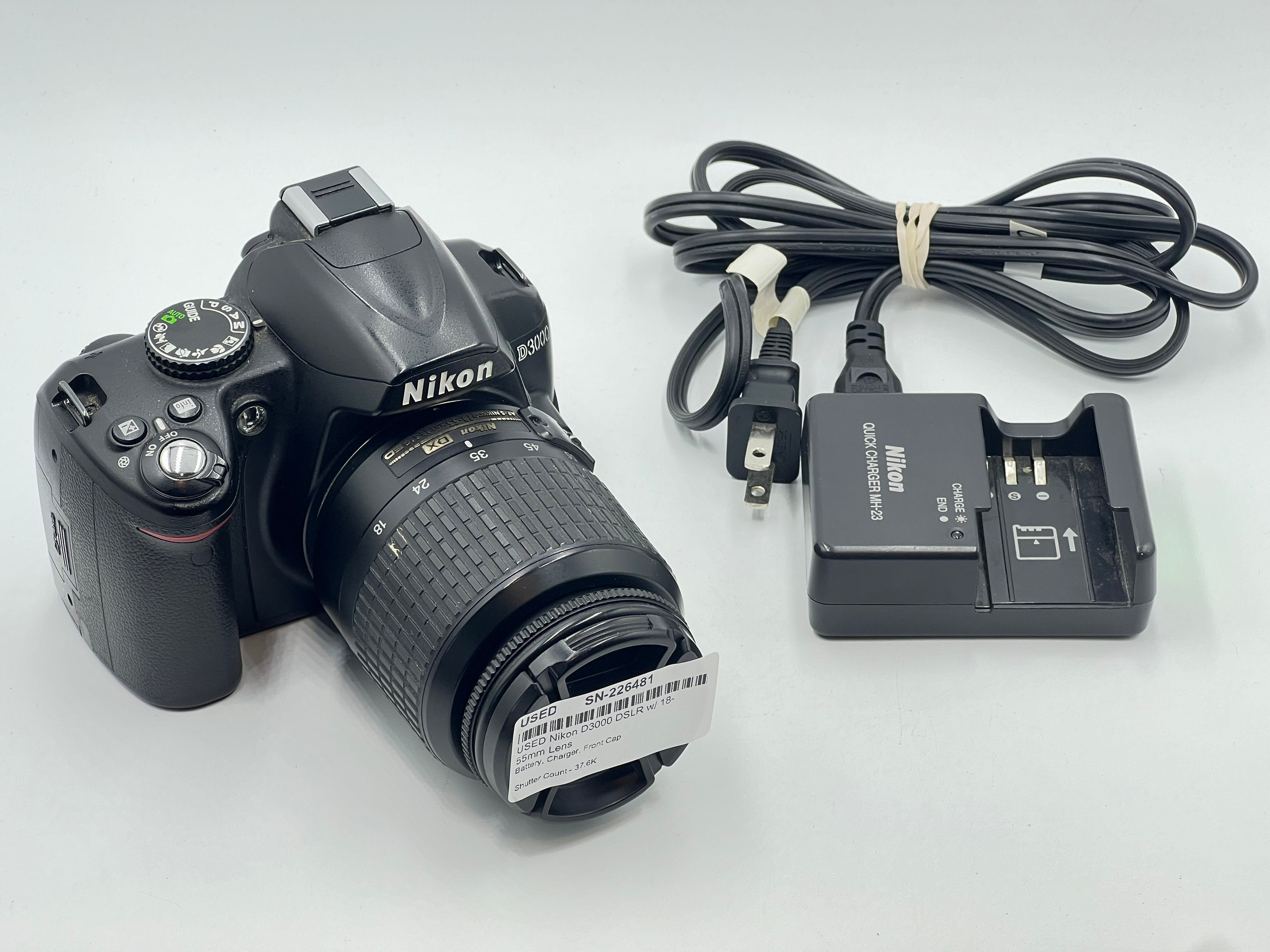 USED Nikon D3000 DSLR w/ 18-55mm Lens