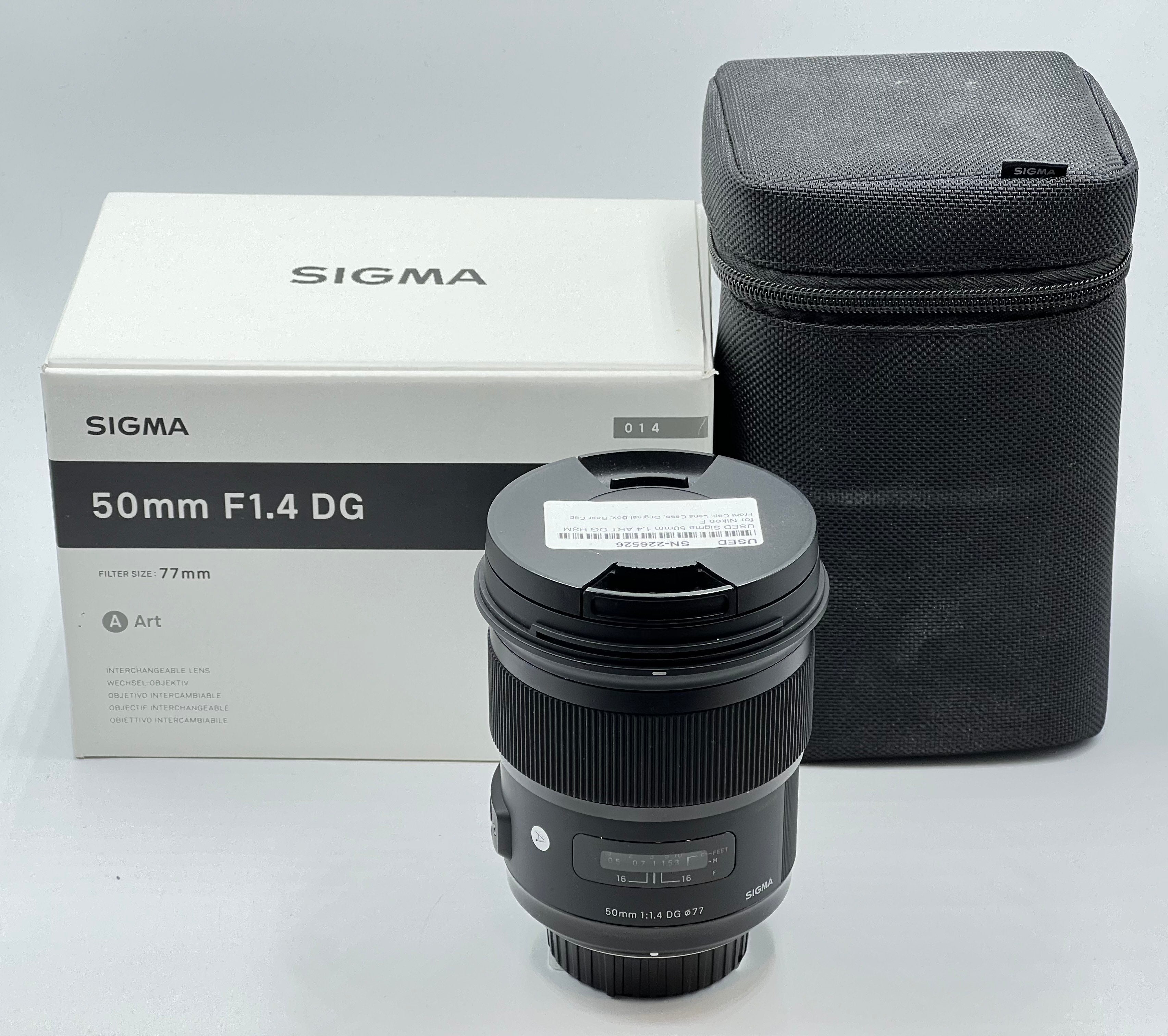 USED Sigma 50mm 1.4 ART DG HSM for Nikon F