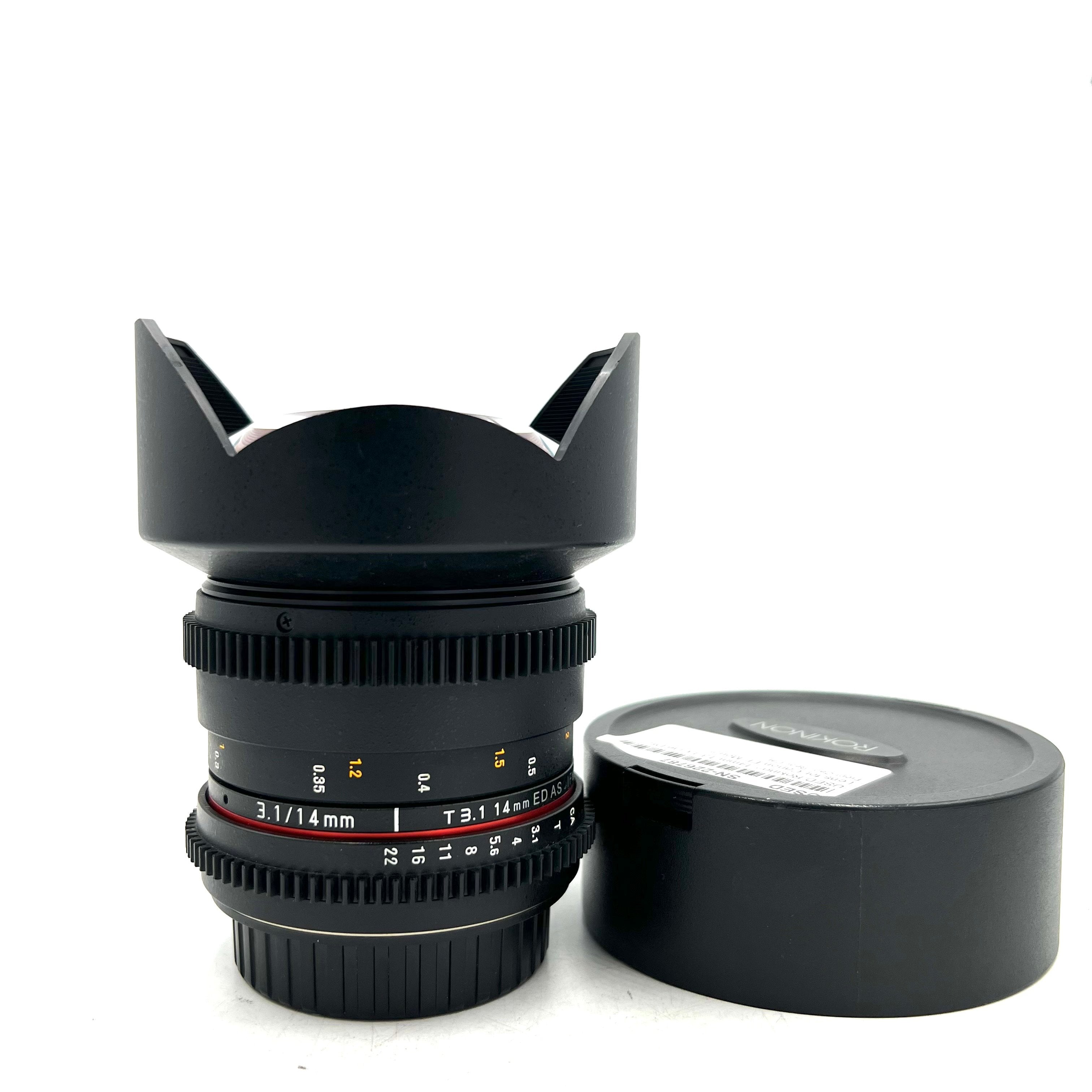 USED Rokinon 14mm T3.1 Cine DS Lens for Canon EF Mount