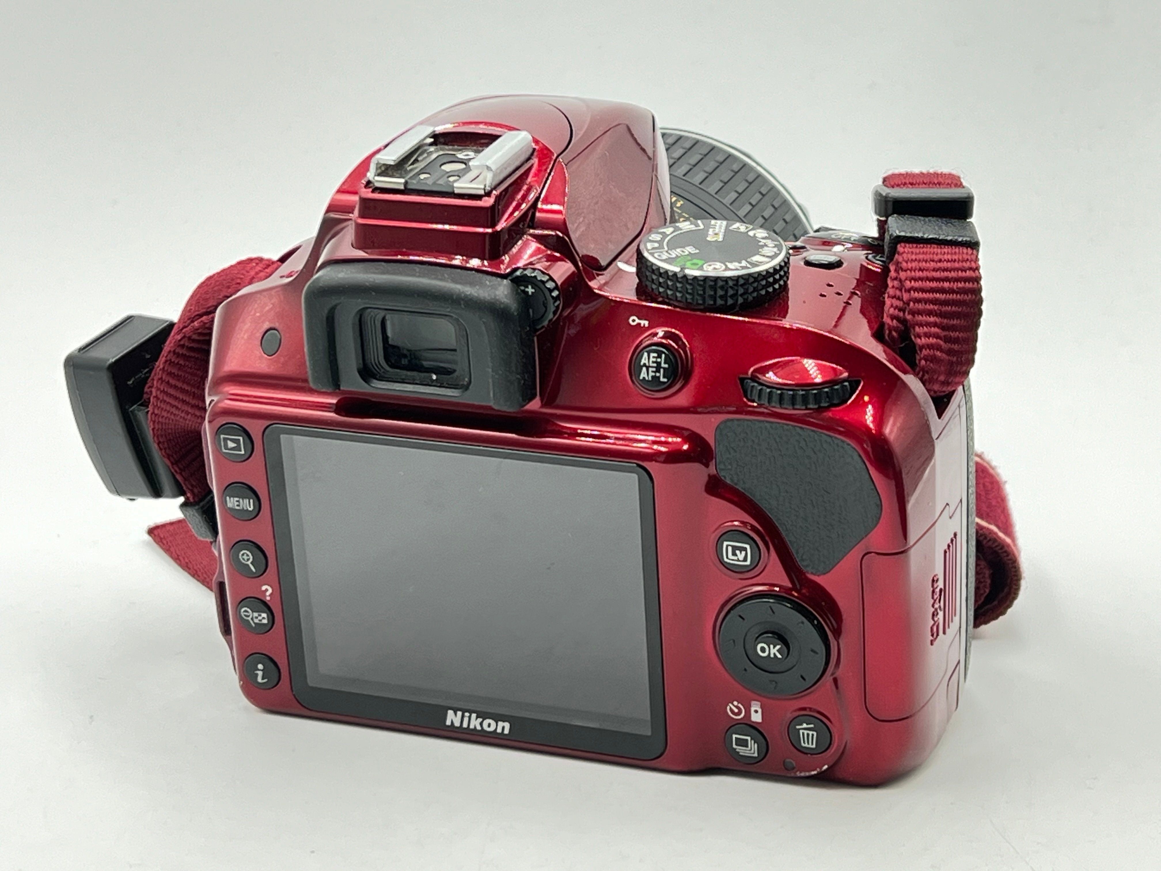 Used Nikon D3300 DSLR Camera with 18-55mm VR II Lens (Red)