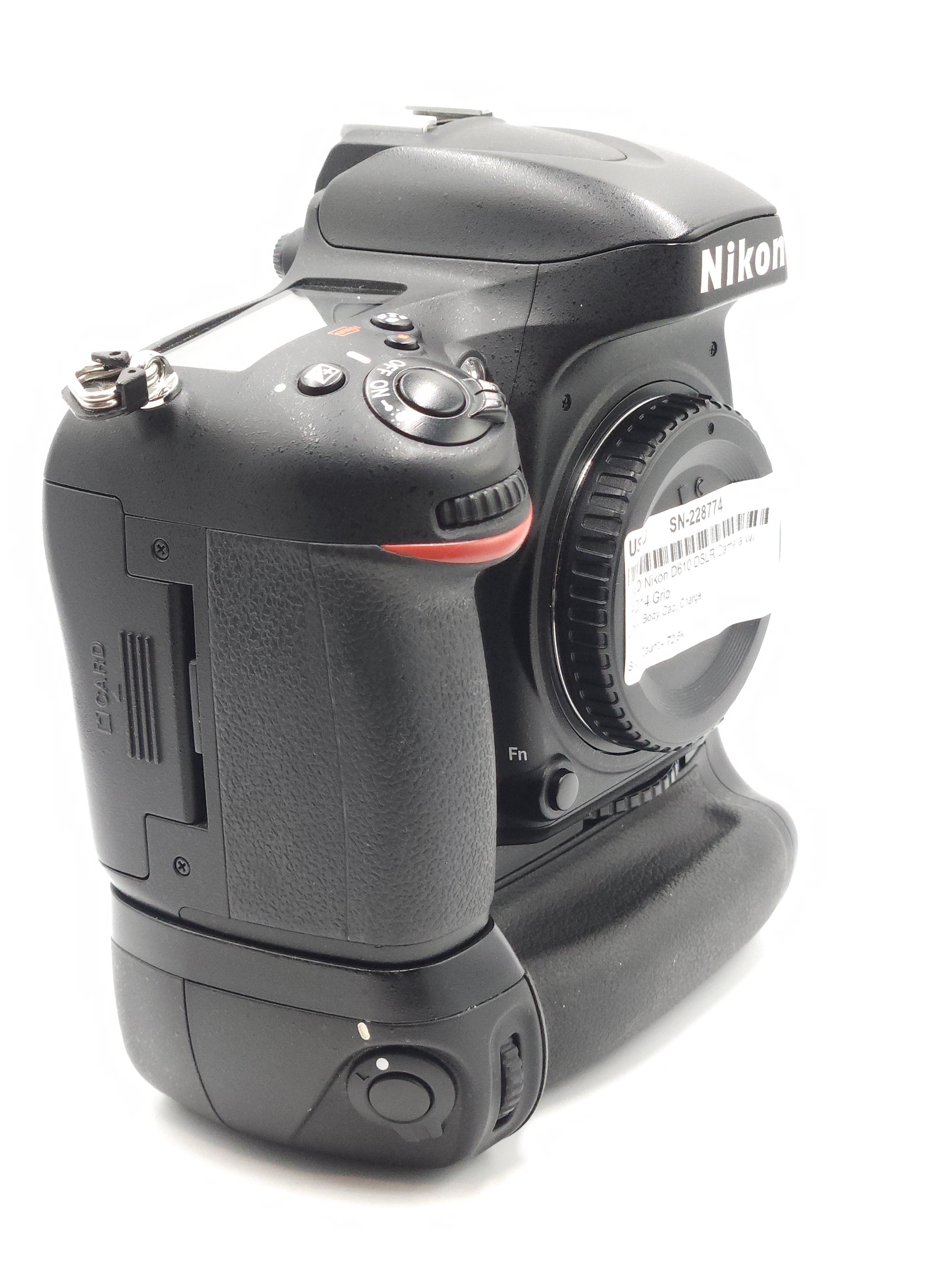 USED Nikon D610 DSLR Camera w/MB-D14 Grip