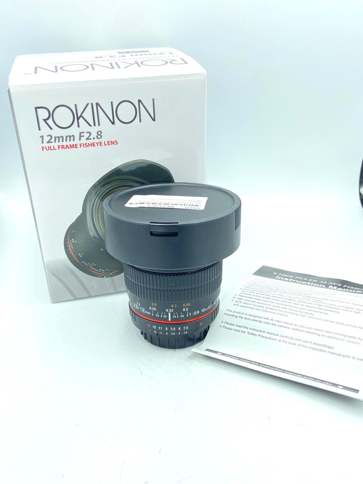 USED Rokinon 12mm f/2.8 Lens or Nikon F